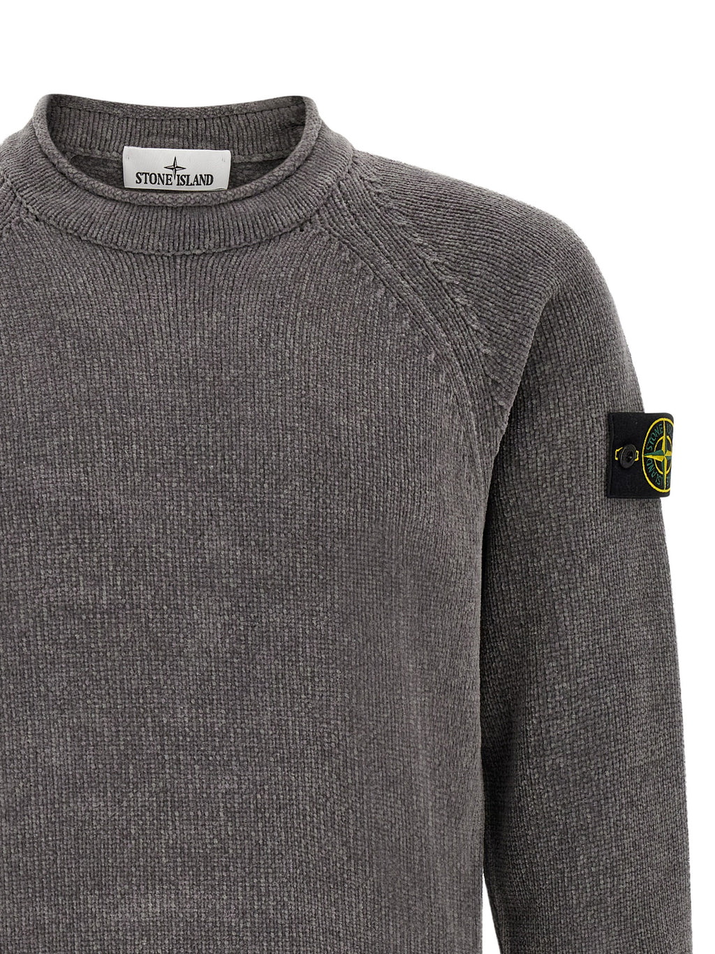 Stone Island Gray Cotton Cardigan