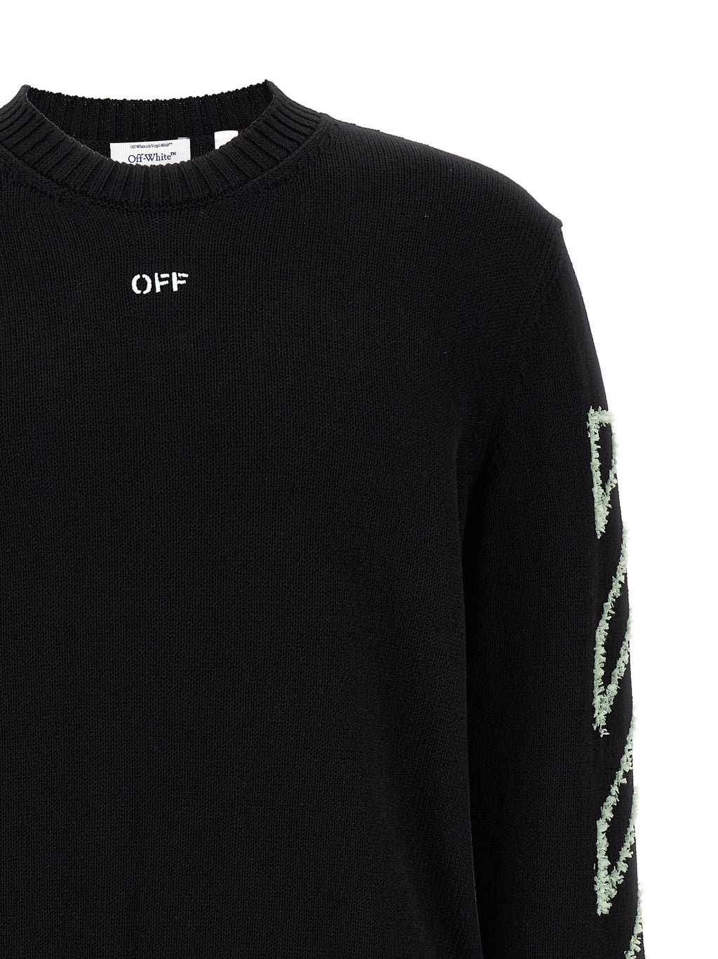 Off-White Black Cotton Cardigan