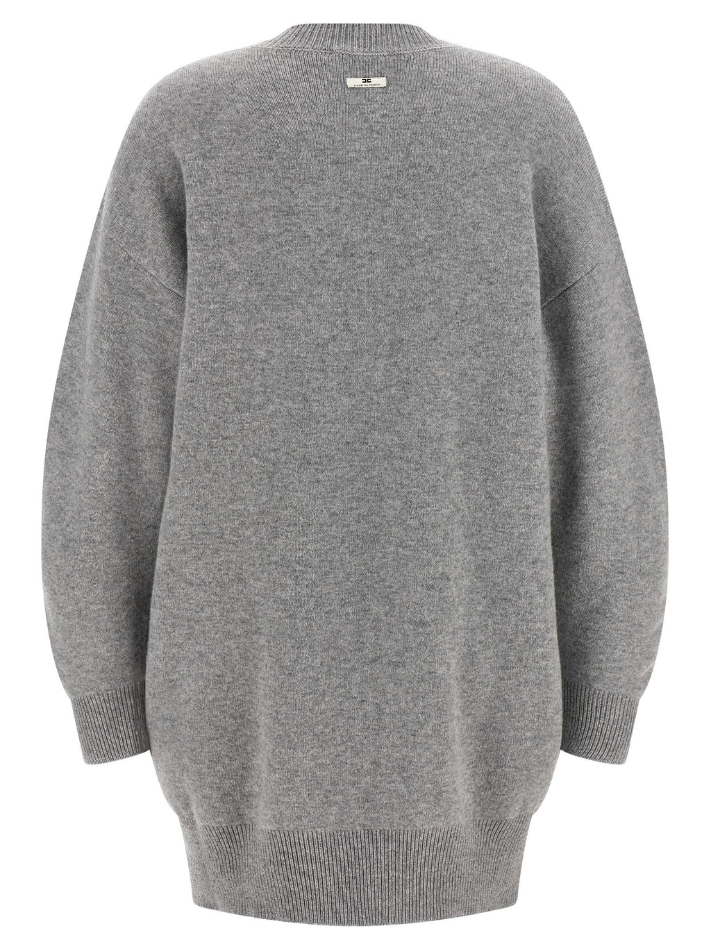 Elisabetta Franchi Gray Wool Short Dress