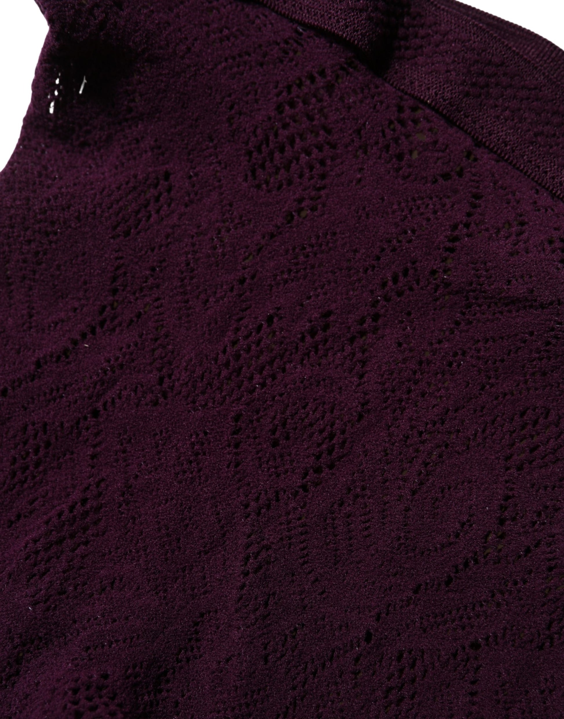 Dries Van Noten Violet Floral Fishnet Tights Stockings Pantyhose Socks