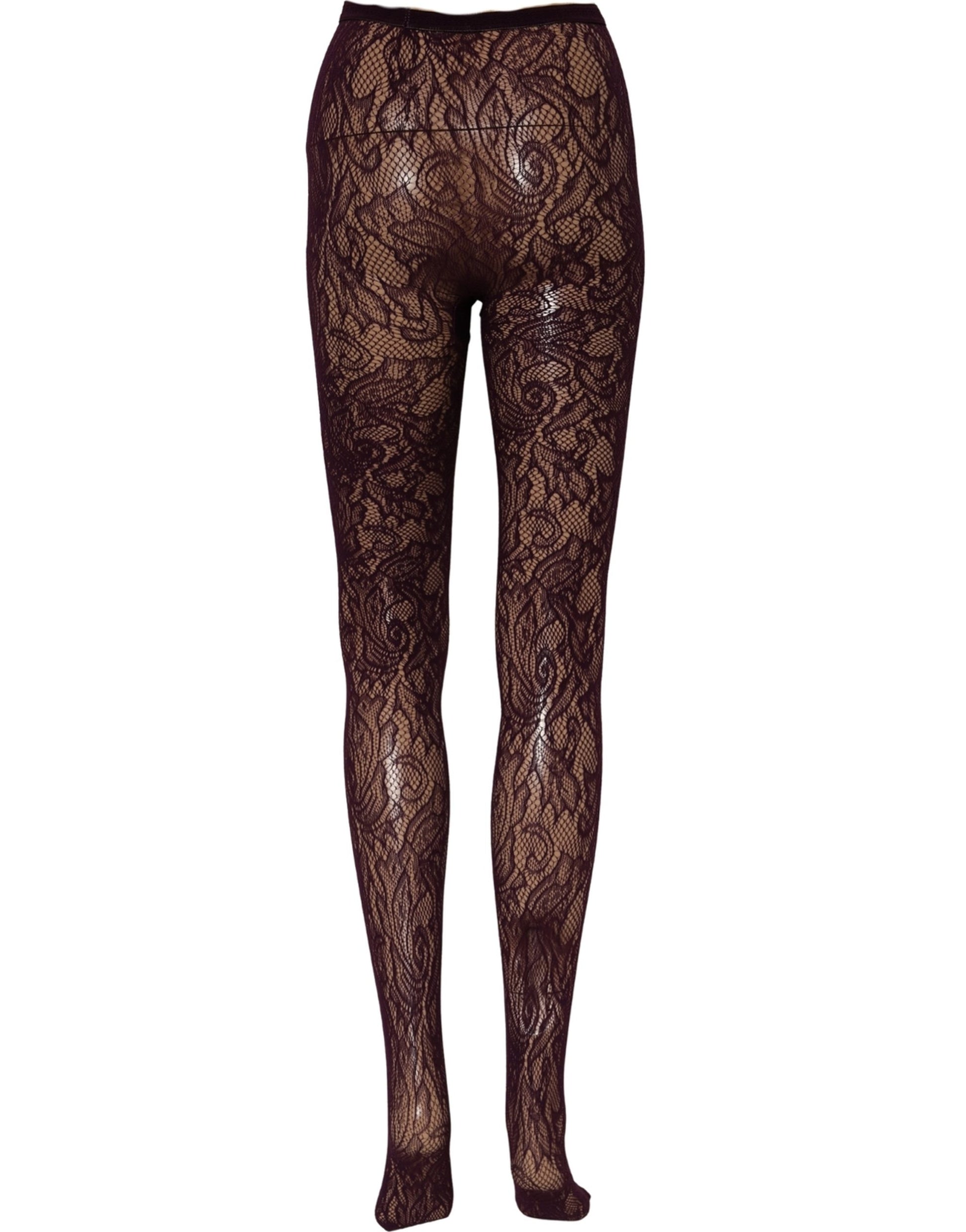 Dries Van Noten Violet Floral Fishnet Tights Stockings Pantyhose Socks