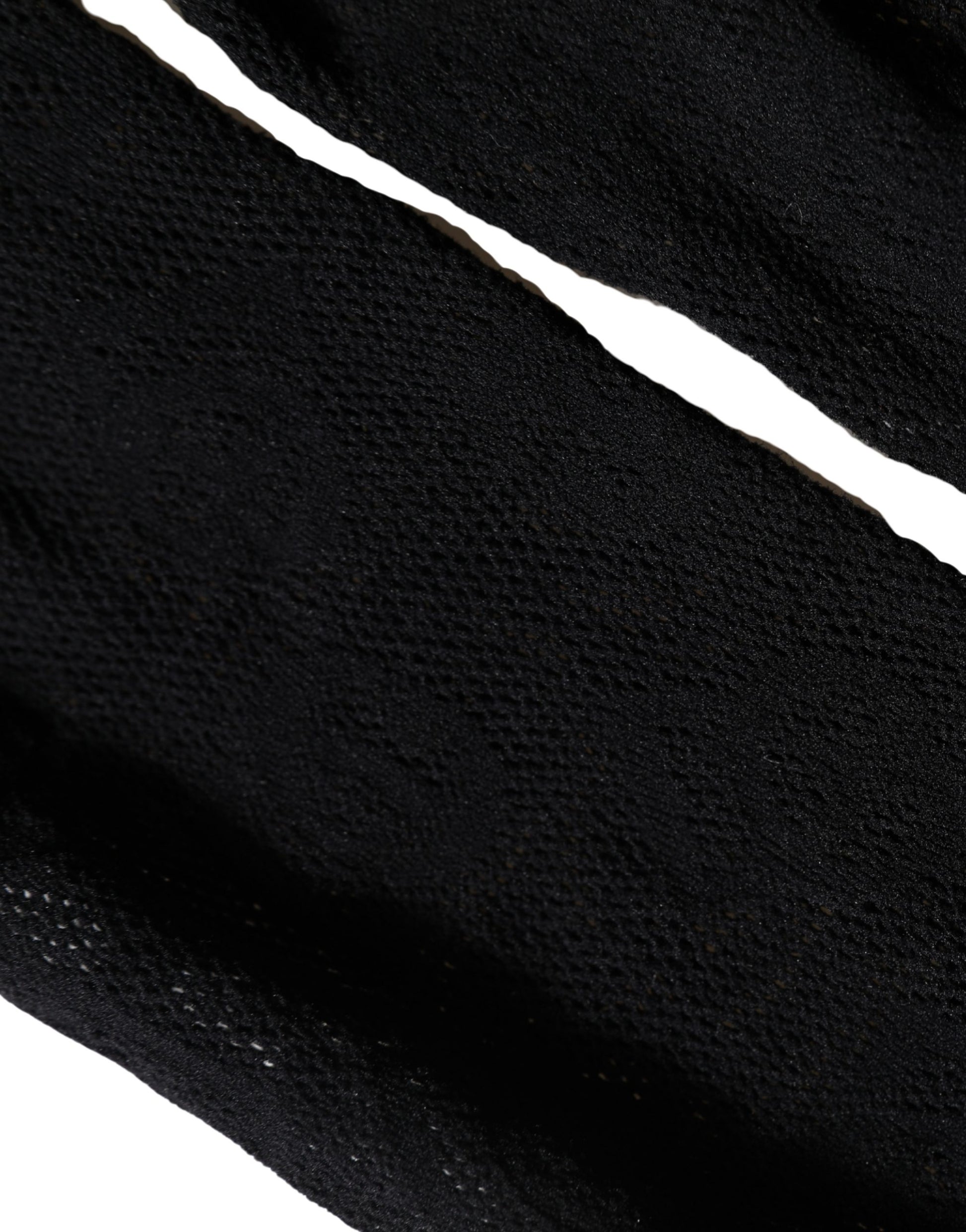 Dolce & Gabbana Black All Over Print Sheer Stretch Tights Socks