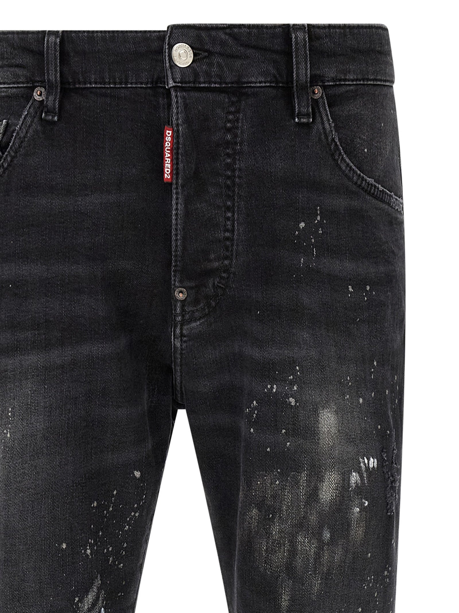 Dsquared² Black Cotton Slim Fit Jeans