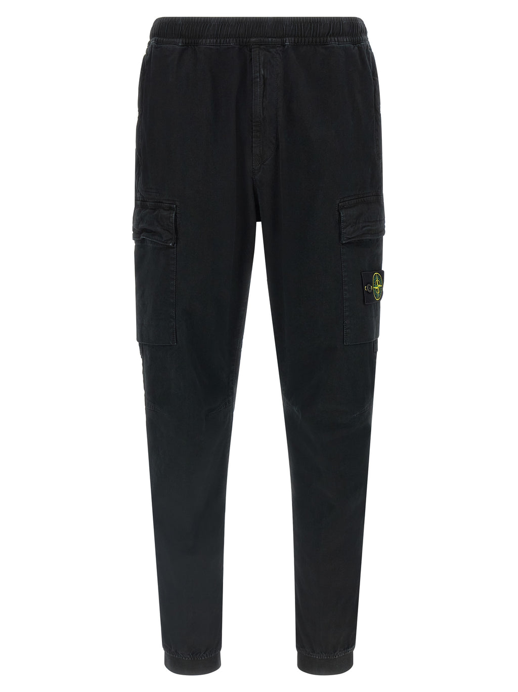Stone Island Black Cotton Cargo Pants
