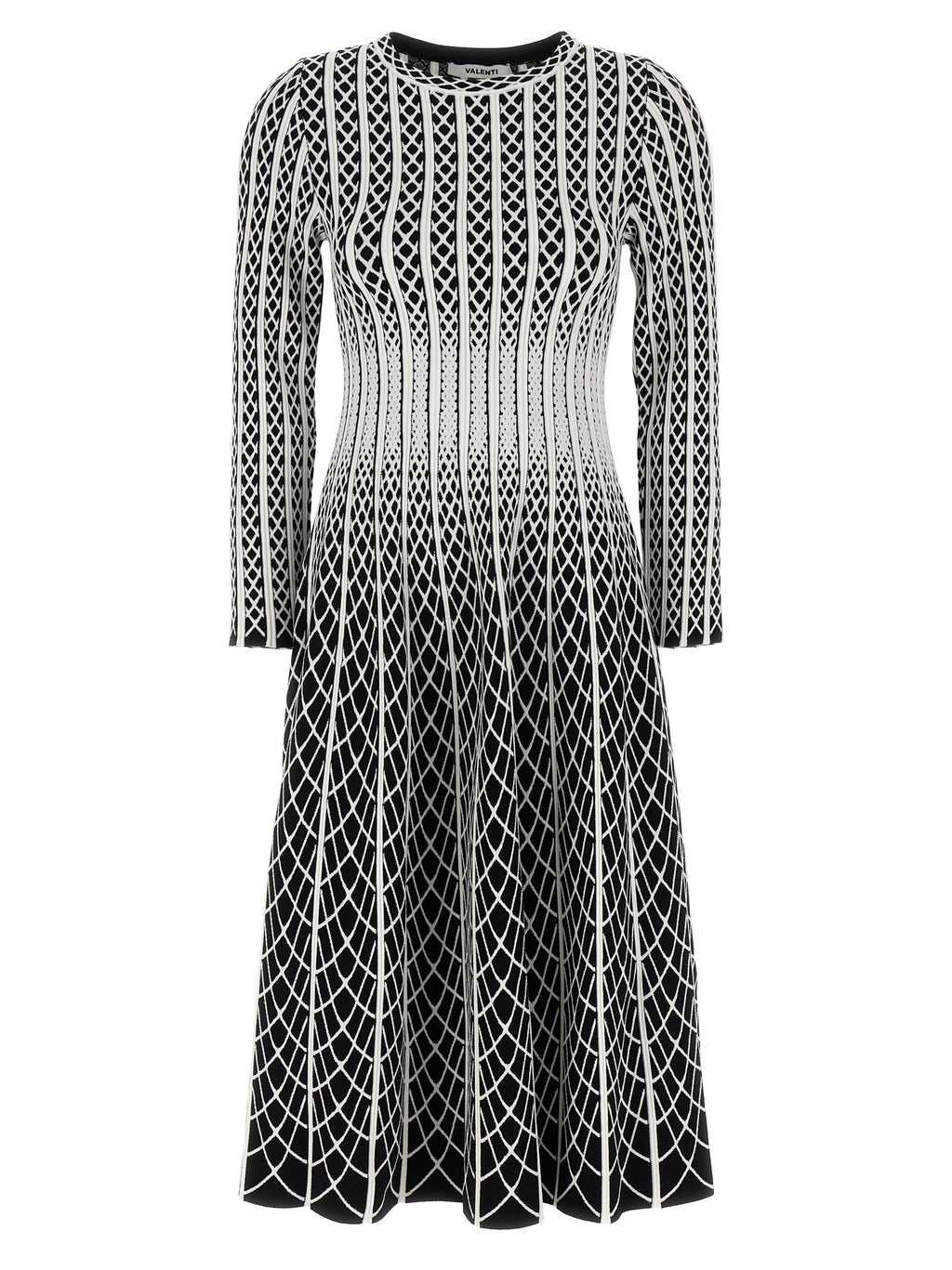 ANTONINO VALENTI Bicolor Viscose Midi Dress
