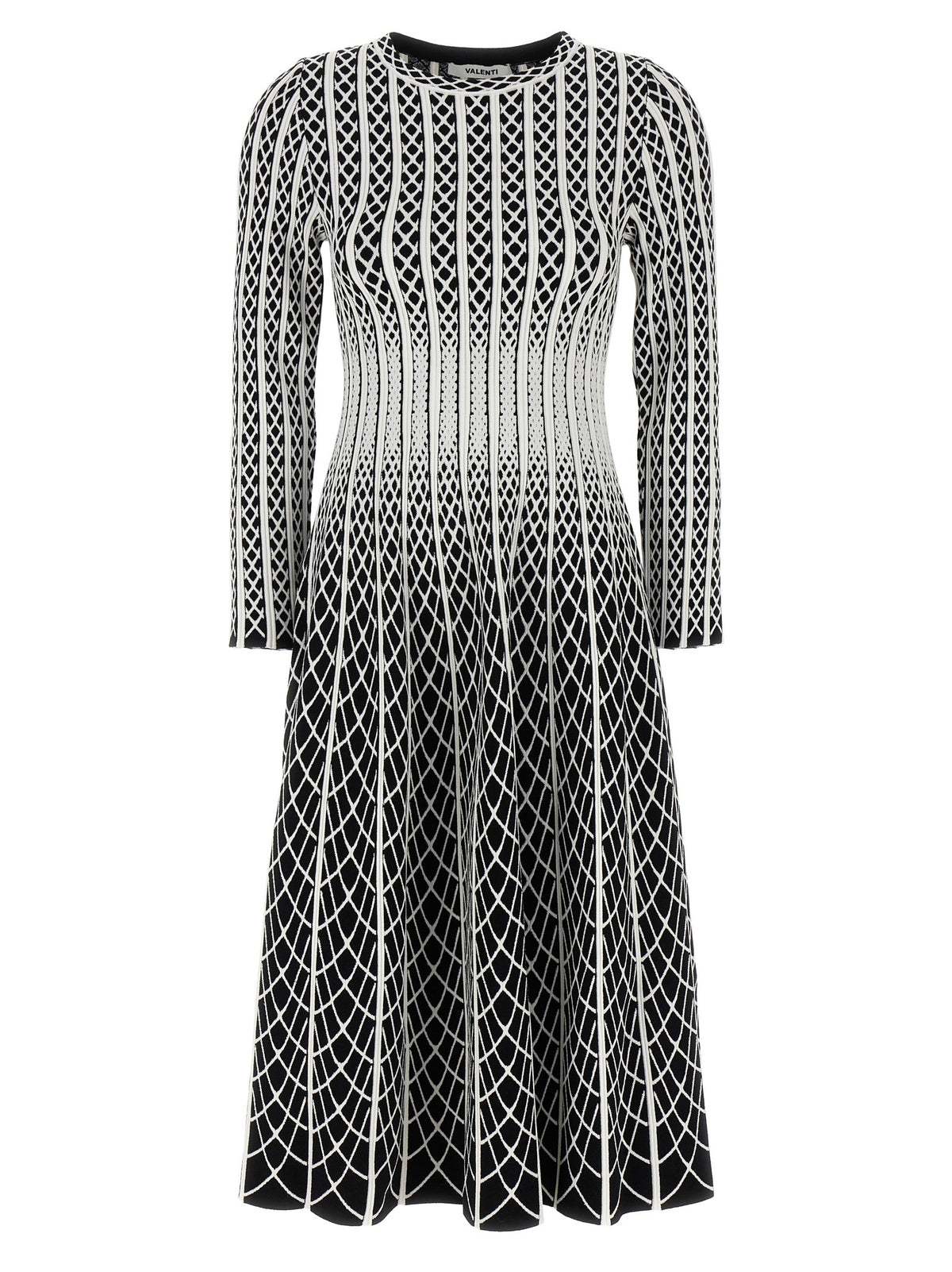 ANTONINO VALENTI Bicolor Viscose Midi Dress