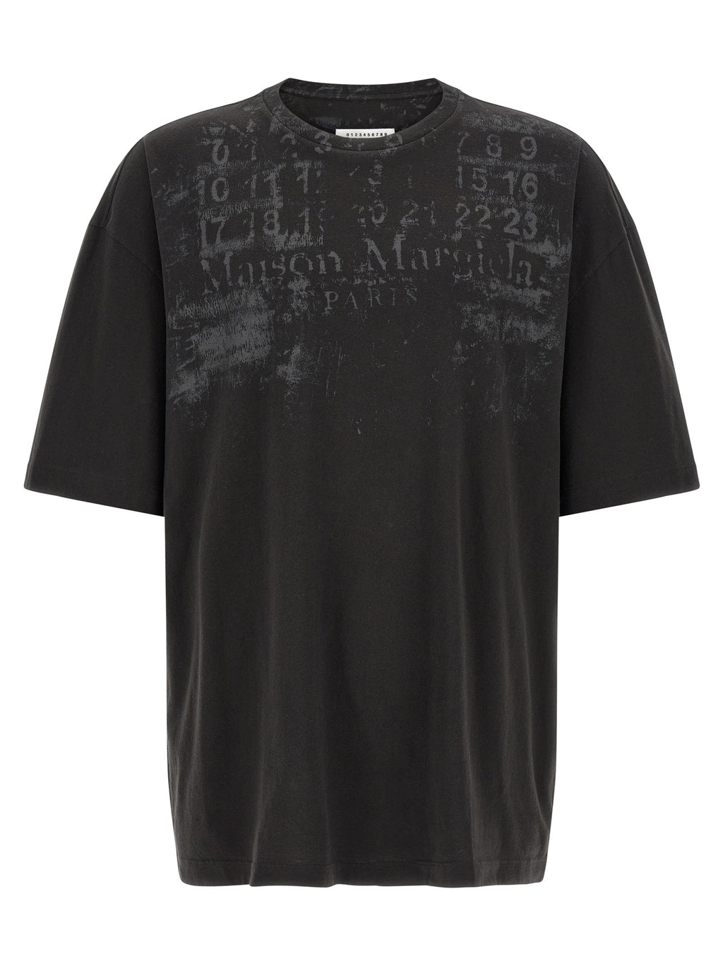 Maison Margiela Schwarzes Baumwoll-T-Shirt