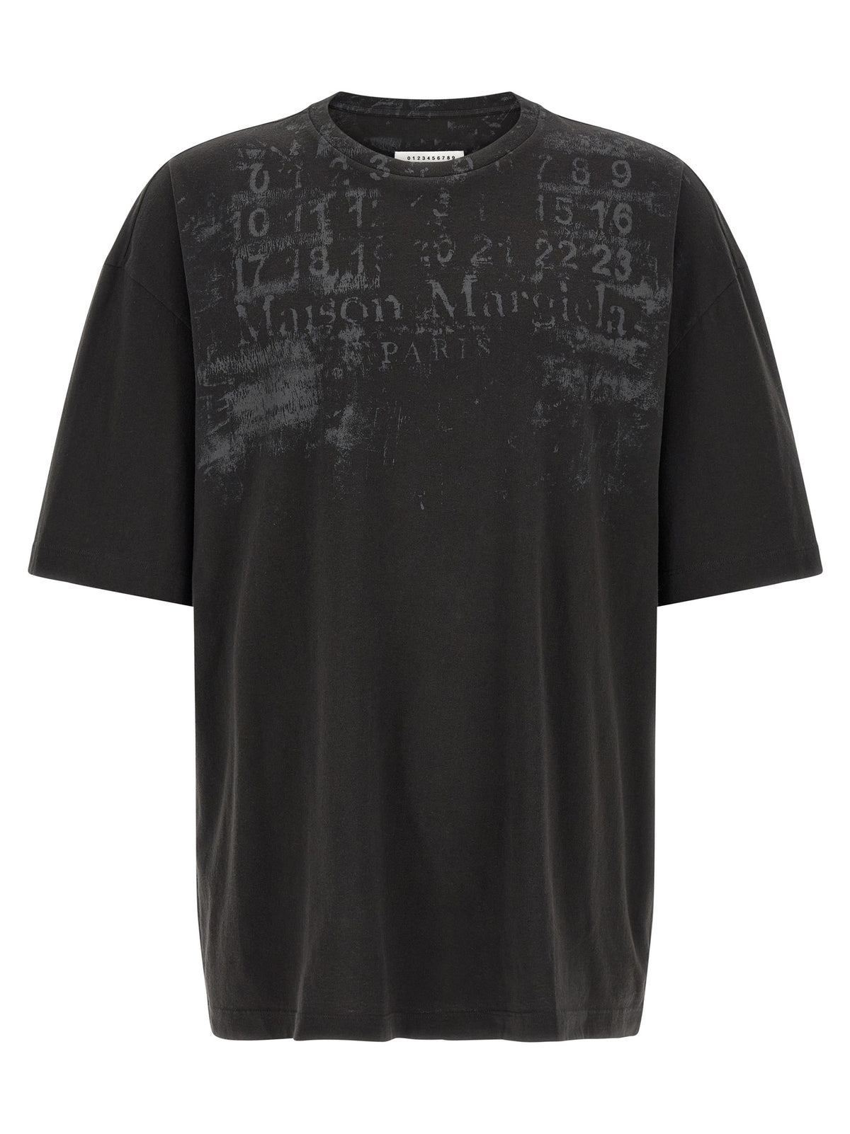 Maison Margiela Schwarzes Baumwoll-T-Shirt