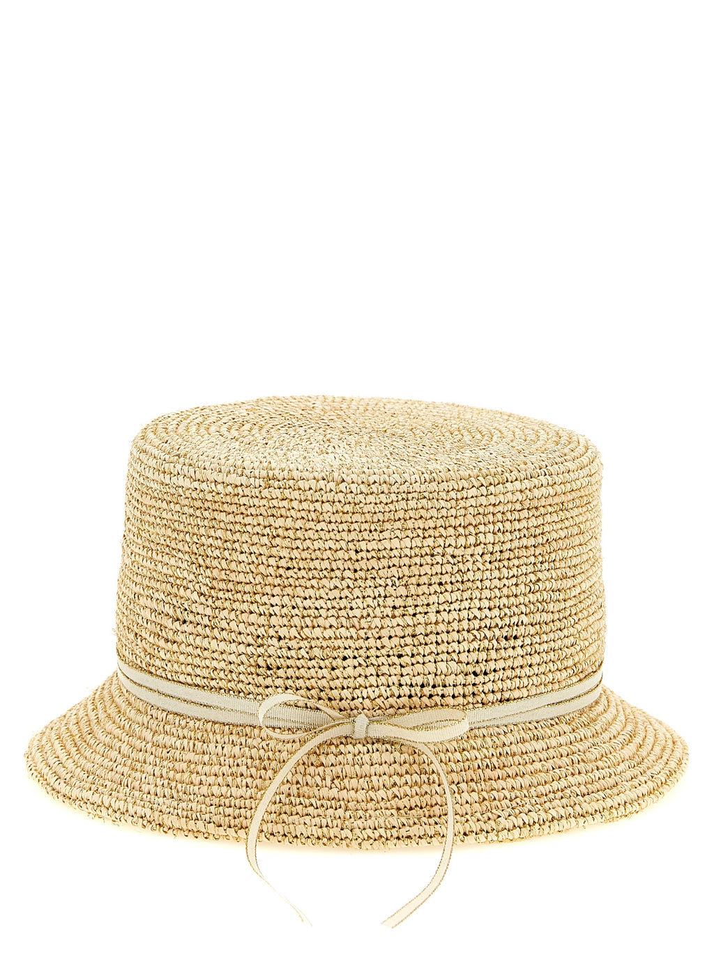 Maison Michel Beige Fabric Sunhat