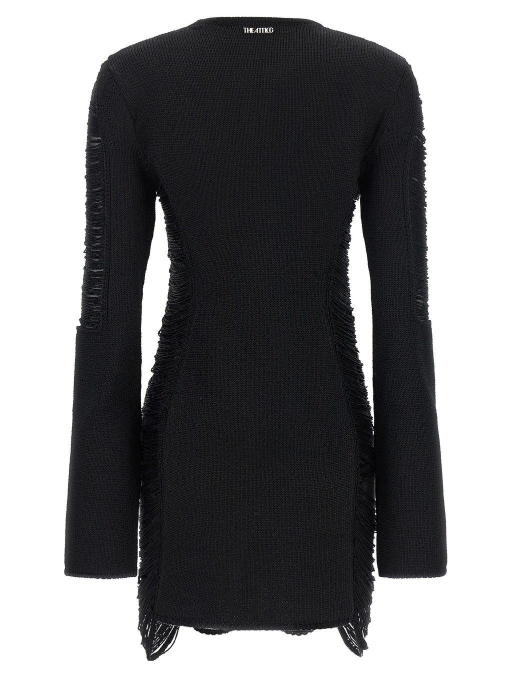 The Attico Black Viscose Short Dress