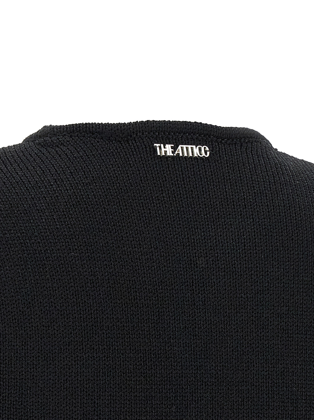 The Attico Black Viscose Short Dress