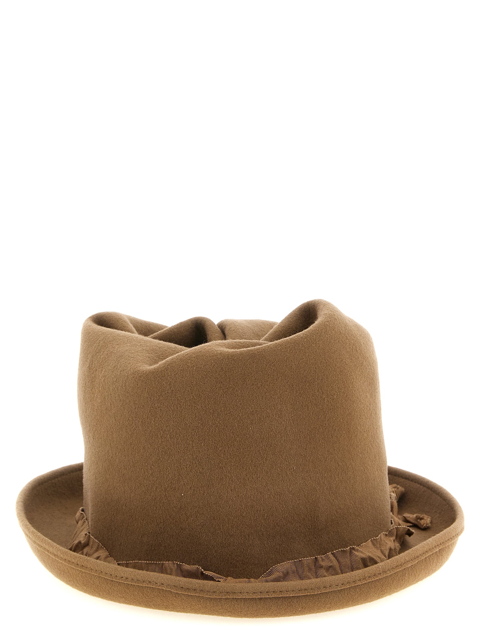 Yohji Yamamoto Beige Wool Fedora