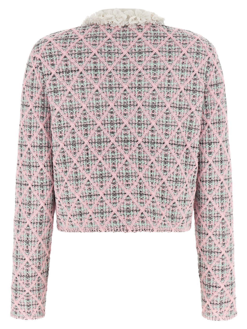 Self-Portrait Multicolor Cotton Cardigan