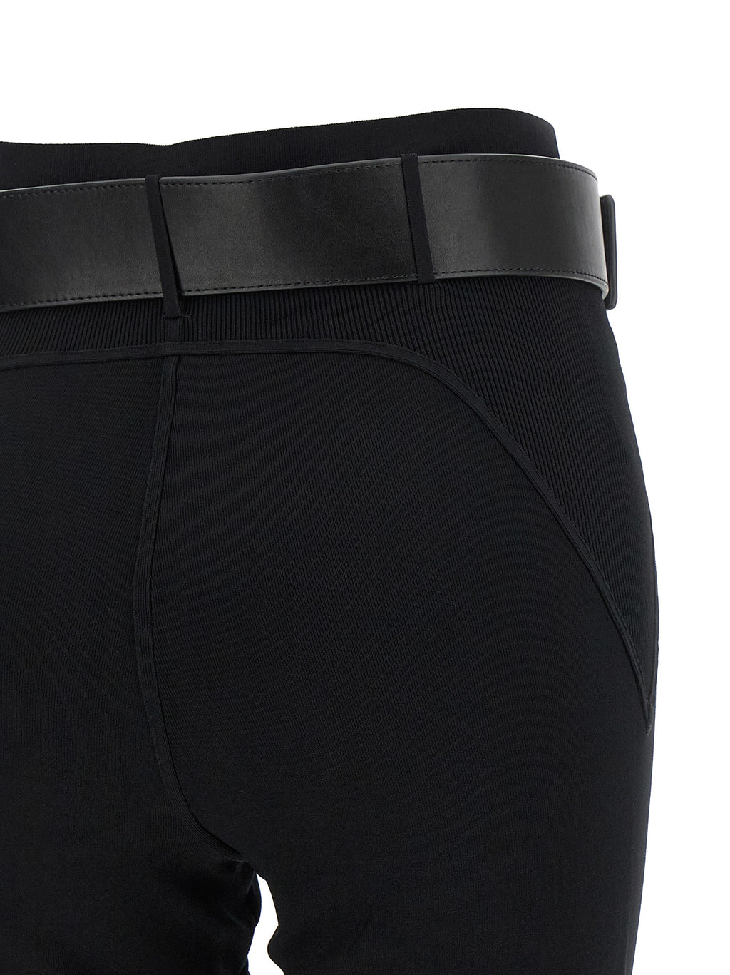 Self-Portrait Black Viscose Leggings