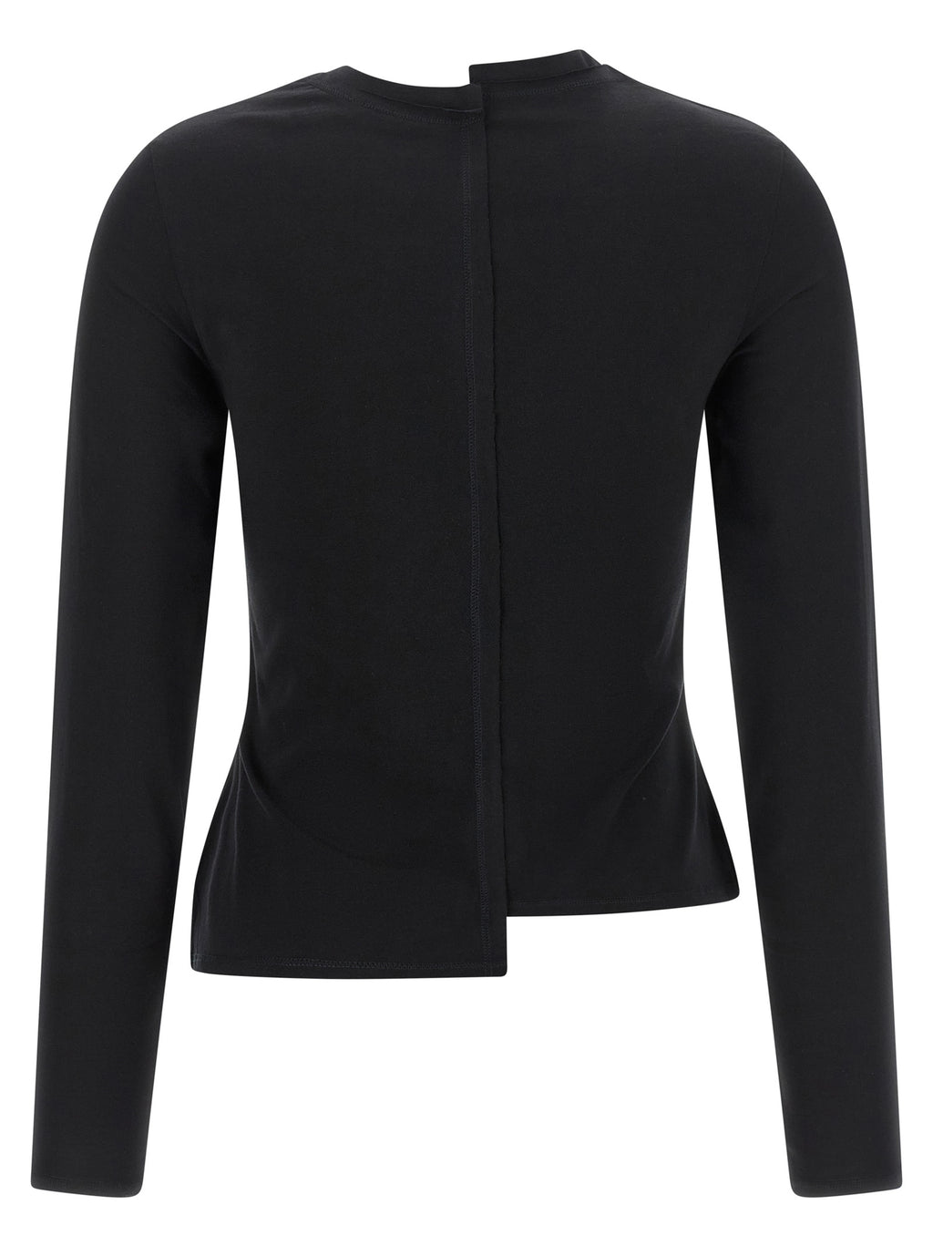 Y-3 Black Cotton Long Sleeve T-Shirt
