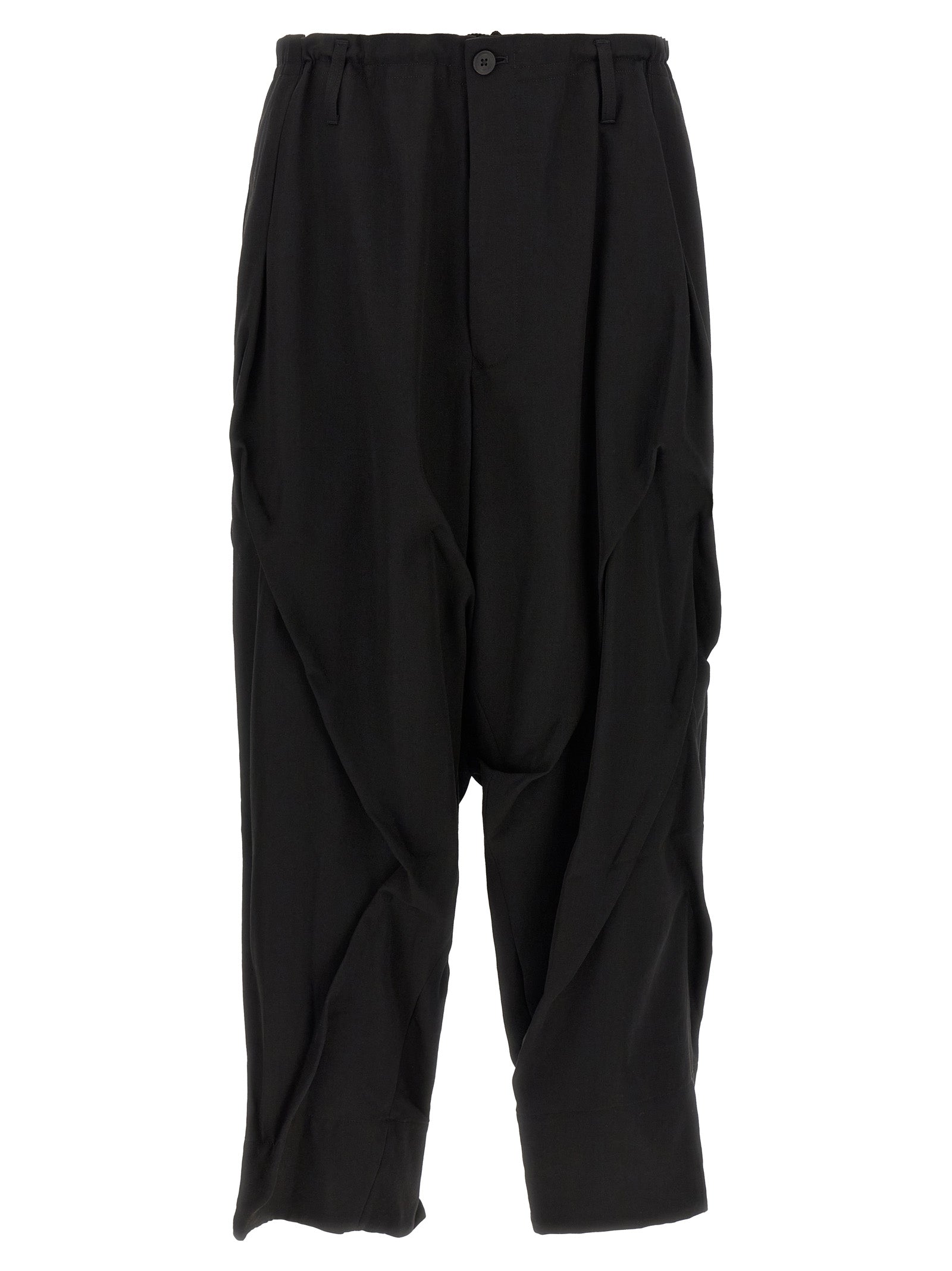 Yohji Yamamoto Black Wool Casual Pants