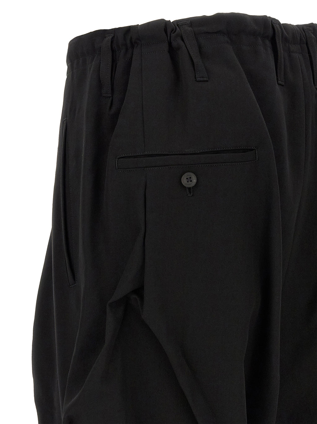 Yohji Yamamoto Black Wool Casual Pants
