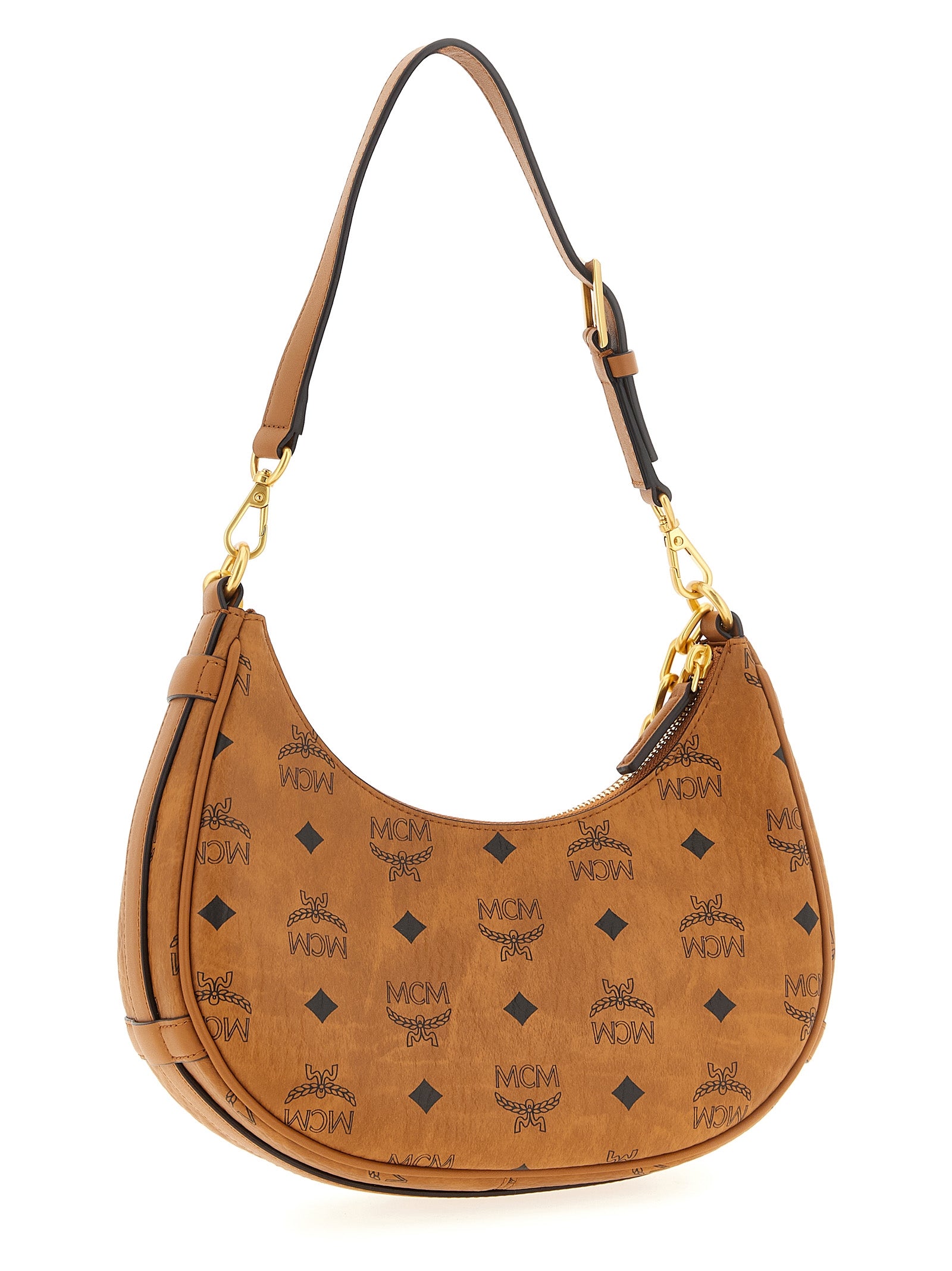 MCM Brown Polyethylene Shoulder Bag