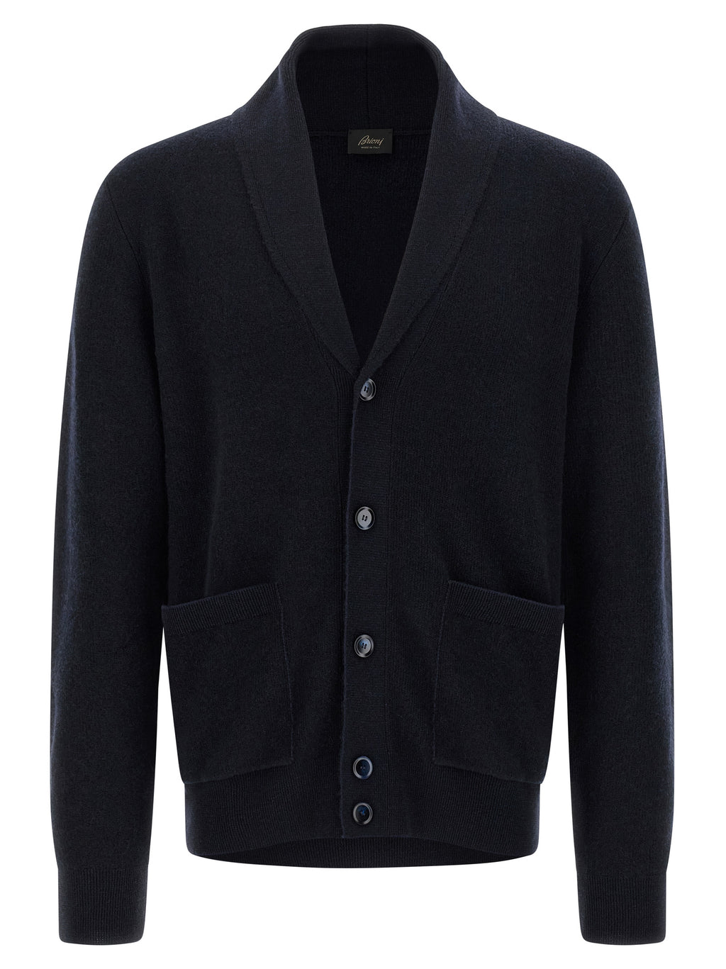 Brioni Blue Cashmere Cardigan