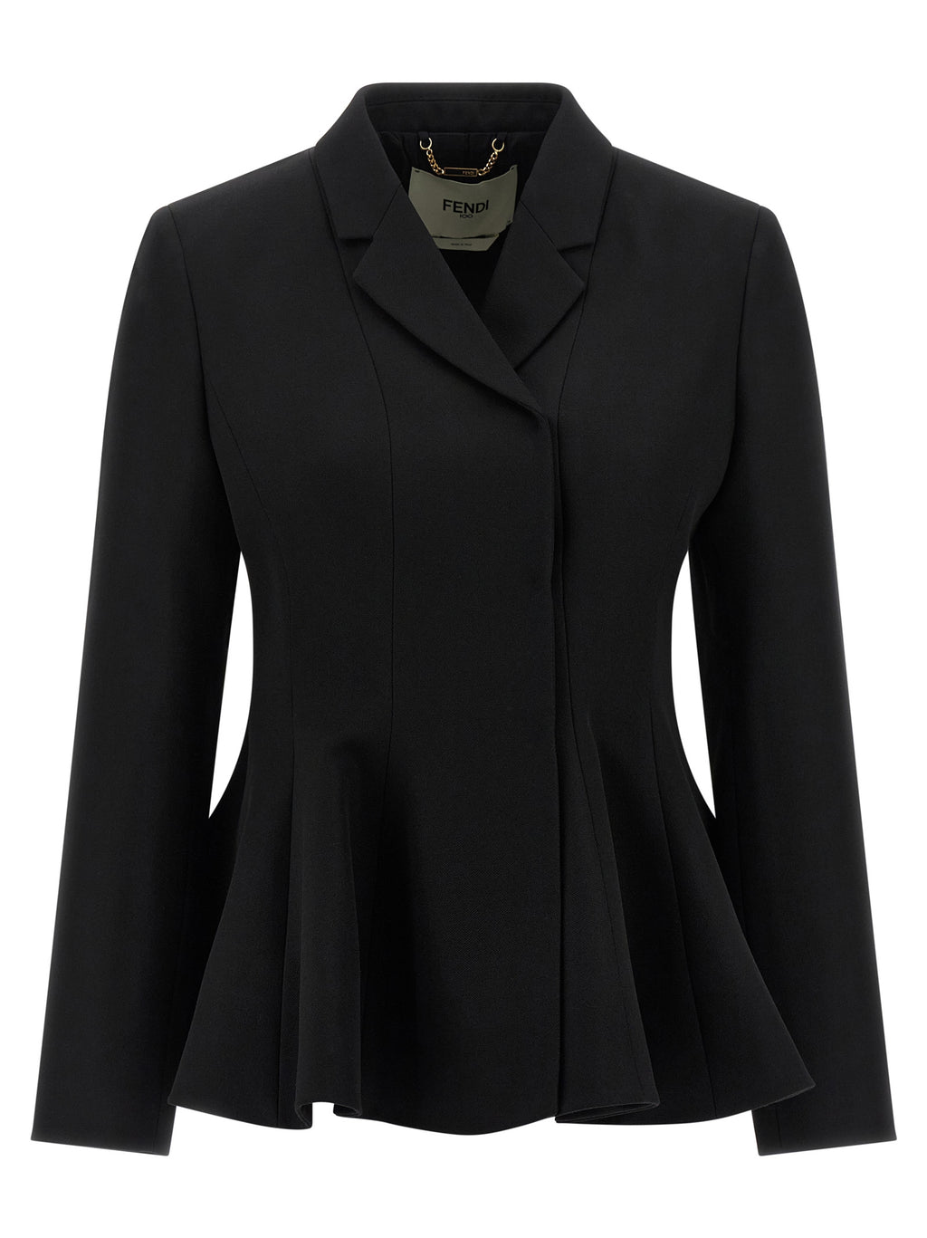 Fendi Black Virgin Wool Blazer
