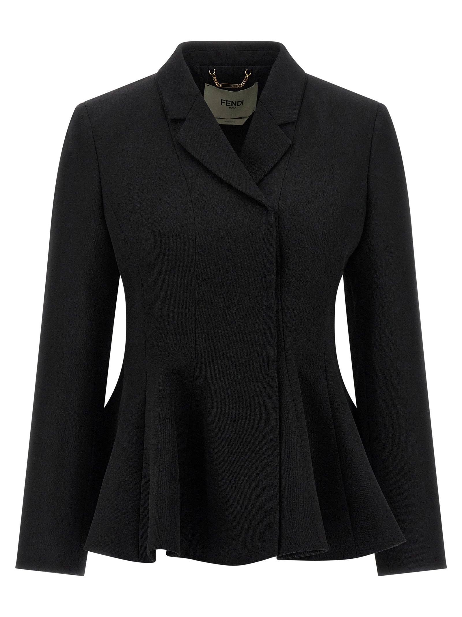 Fendi Black Virgin Wool Blazer