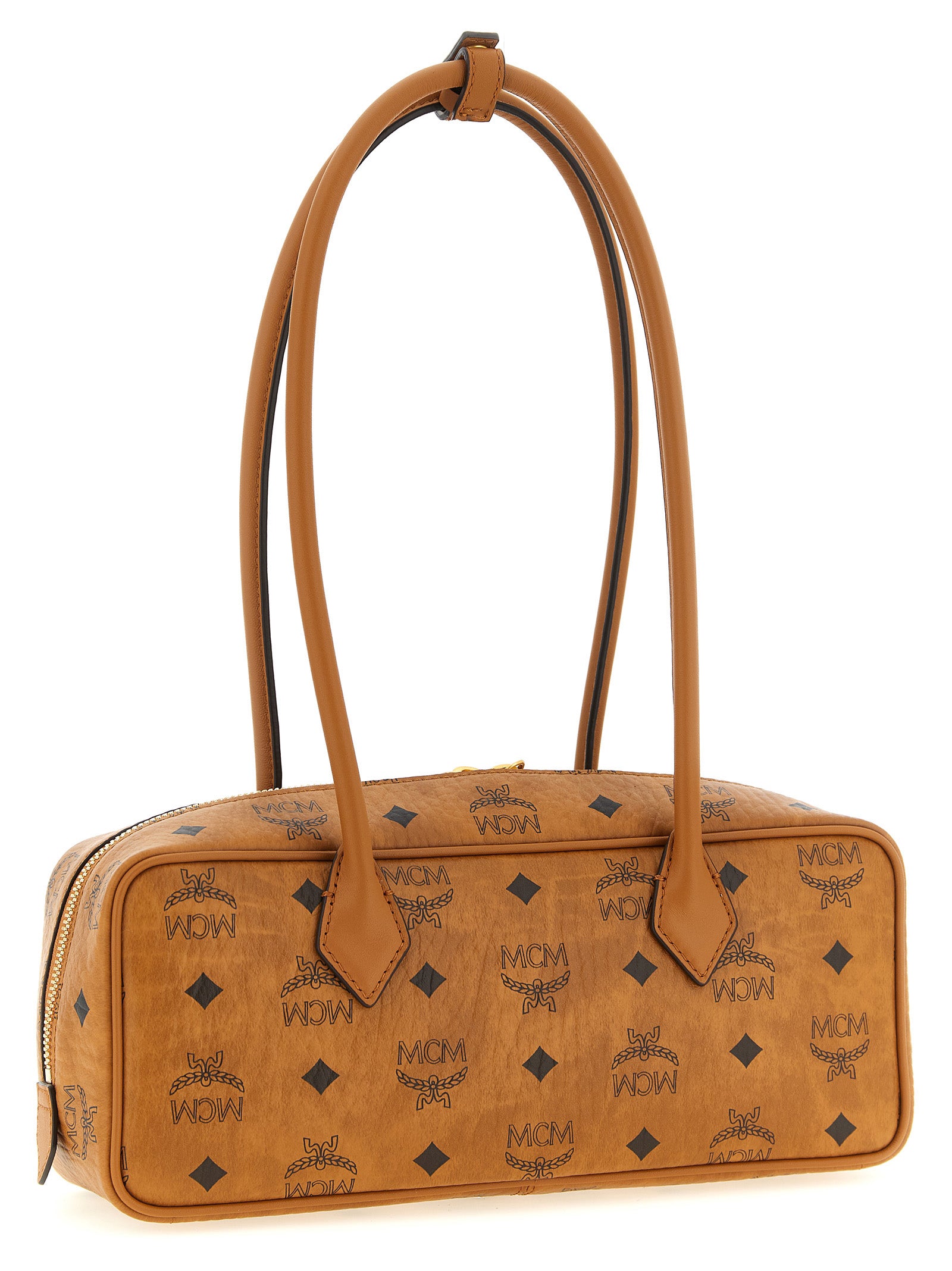 MCM Brown Polyethylene Shoulder Bag