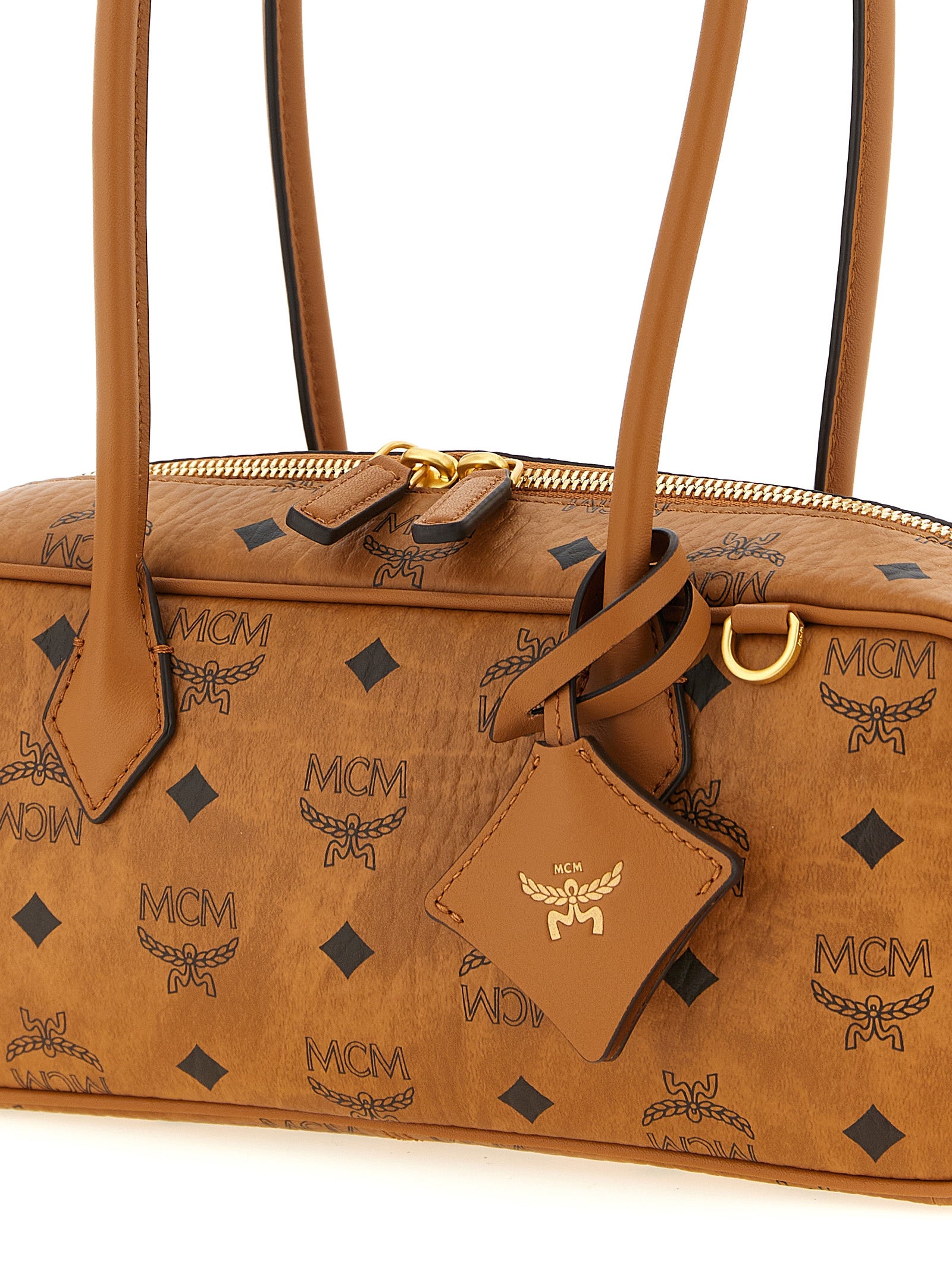 MCM Brown Polyethylene Shoulder Bag