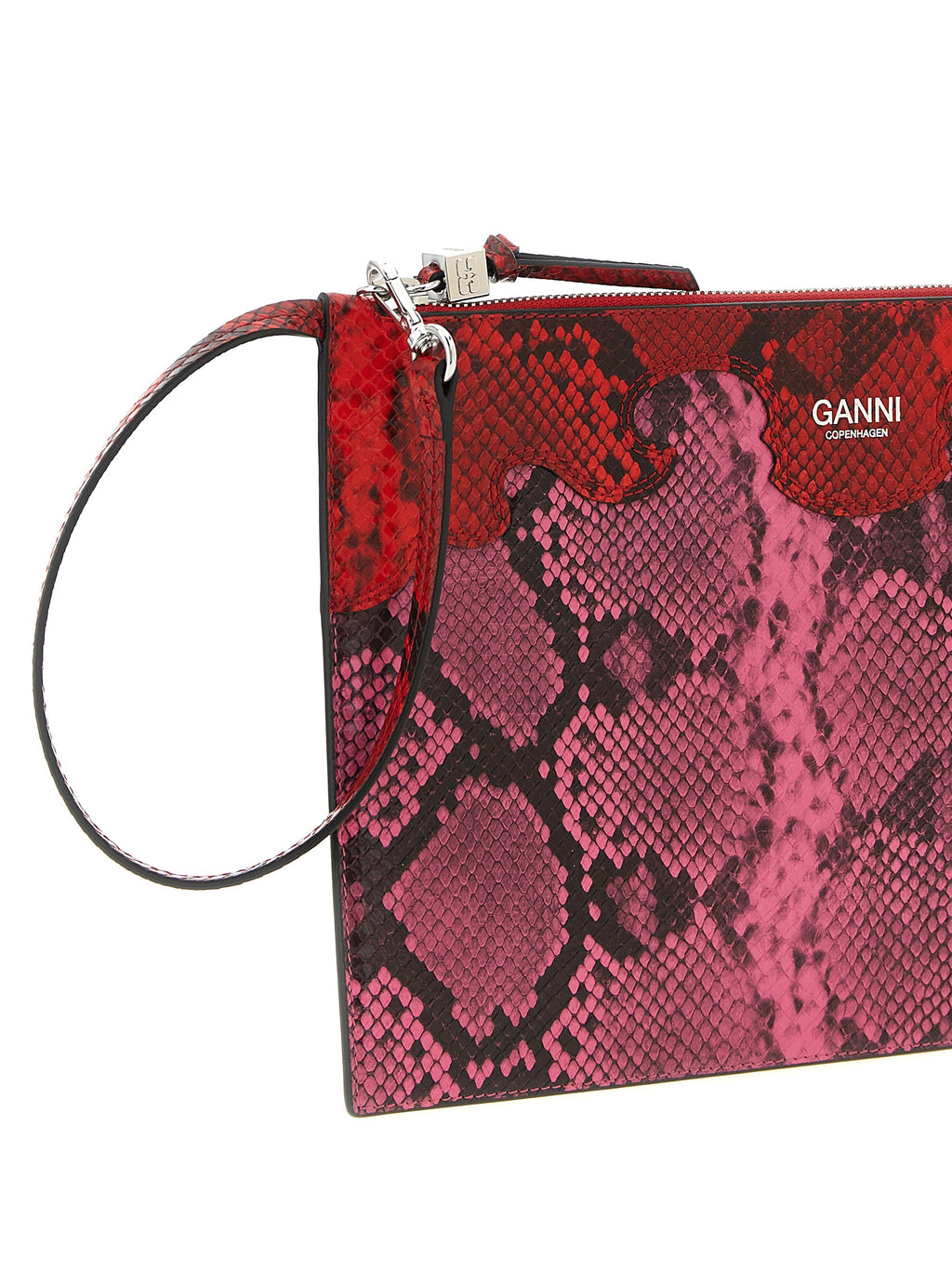 Ganni Fuchsia Polyester Clutch Bag