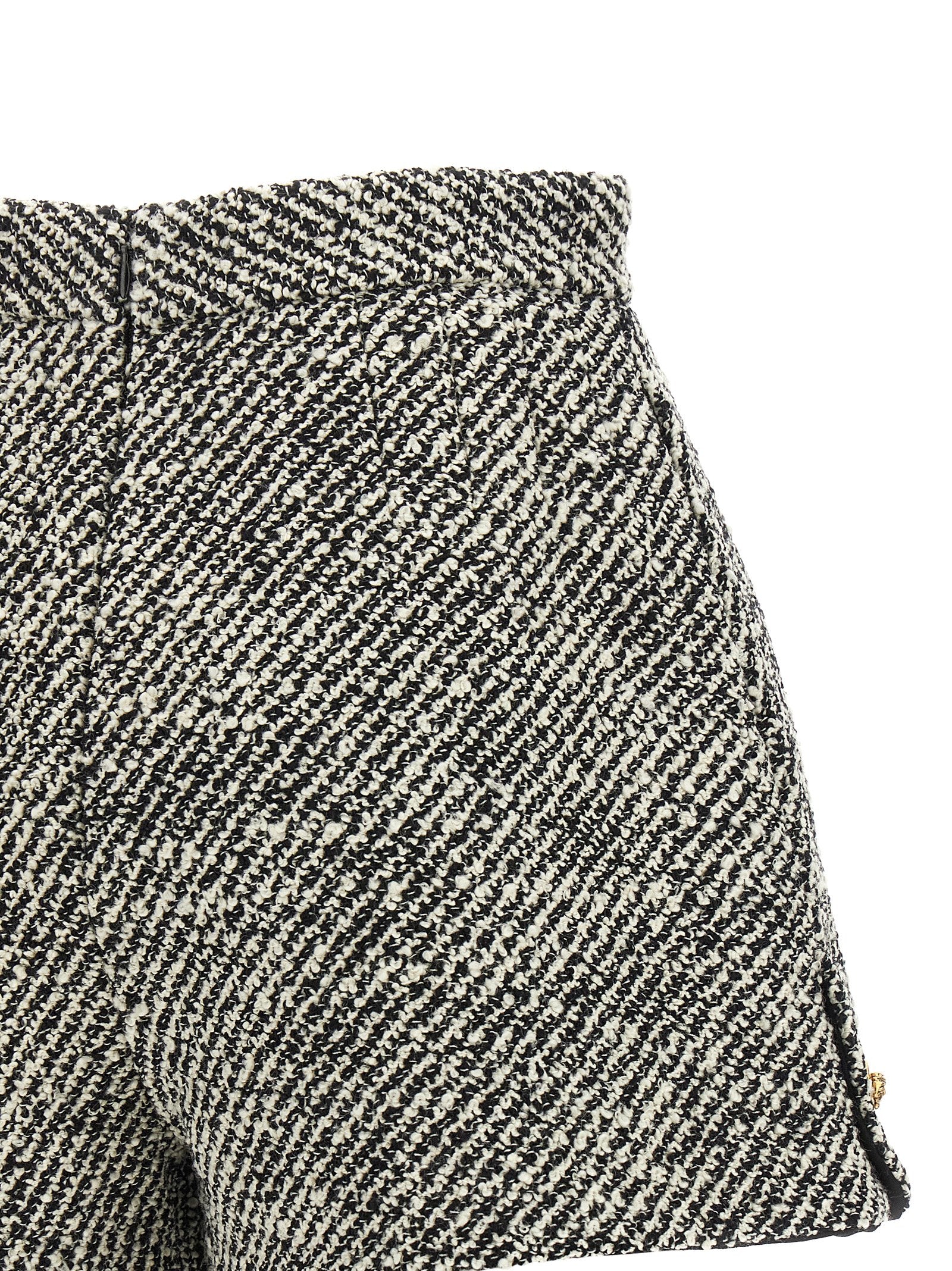 Versace Bicolor Virgin Wool Bermuda Shorts
