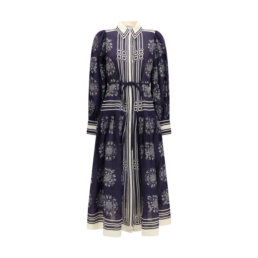 Alemais Blue Ramie Casual Dress