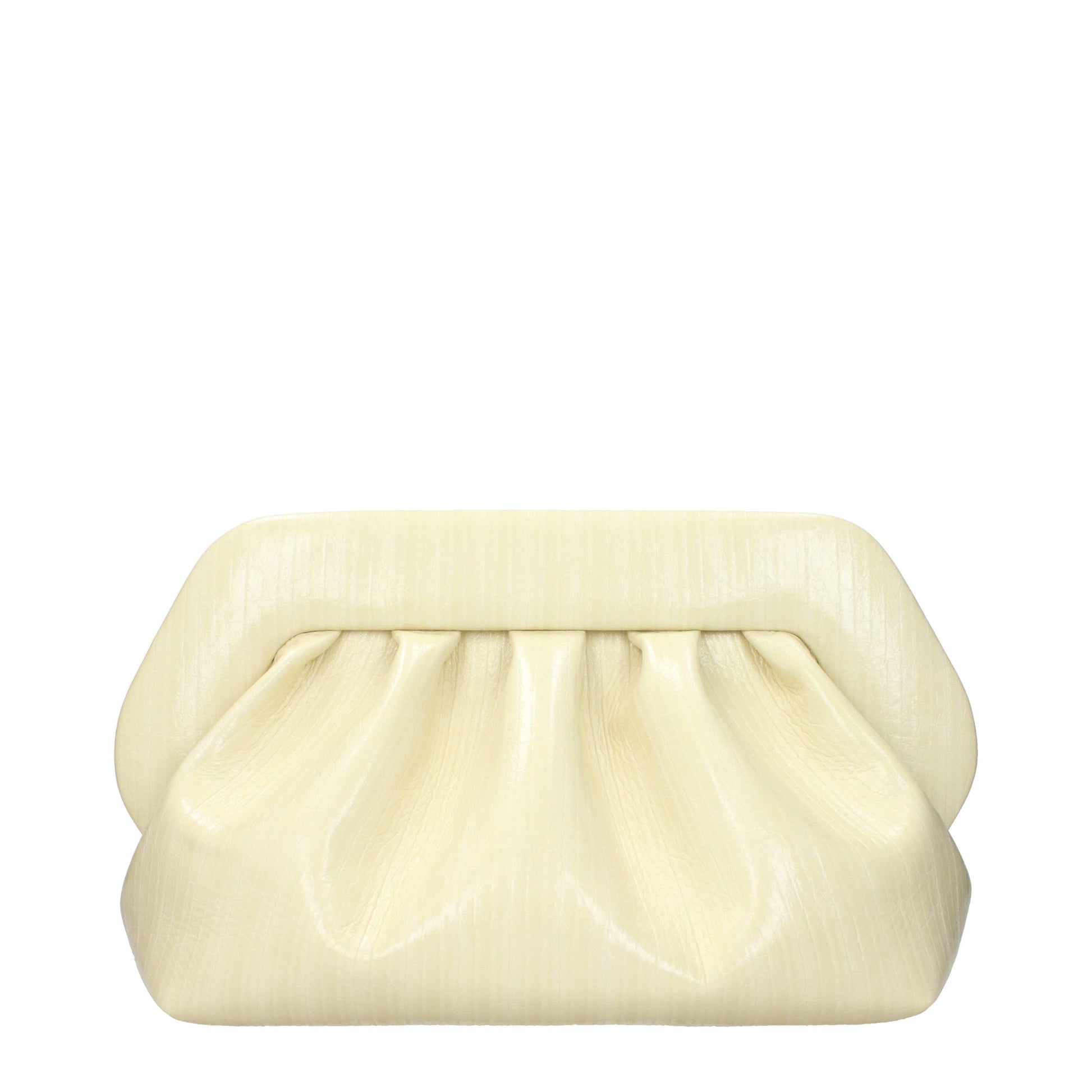 THEMOIRè Beige Leather Clutch Bag