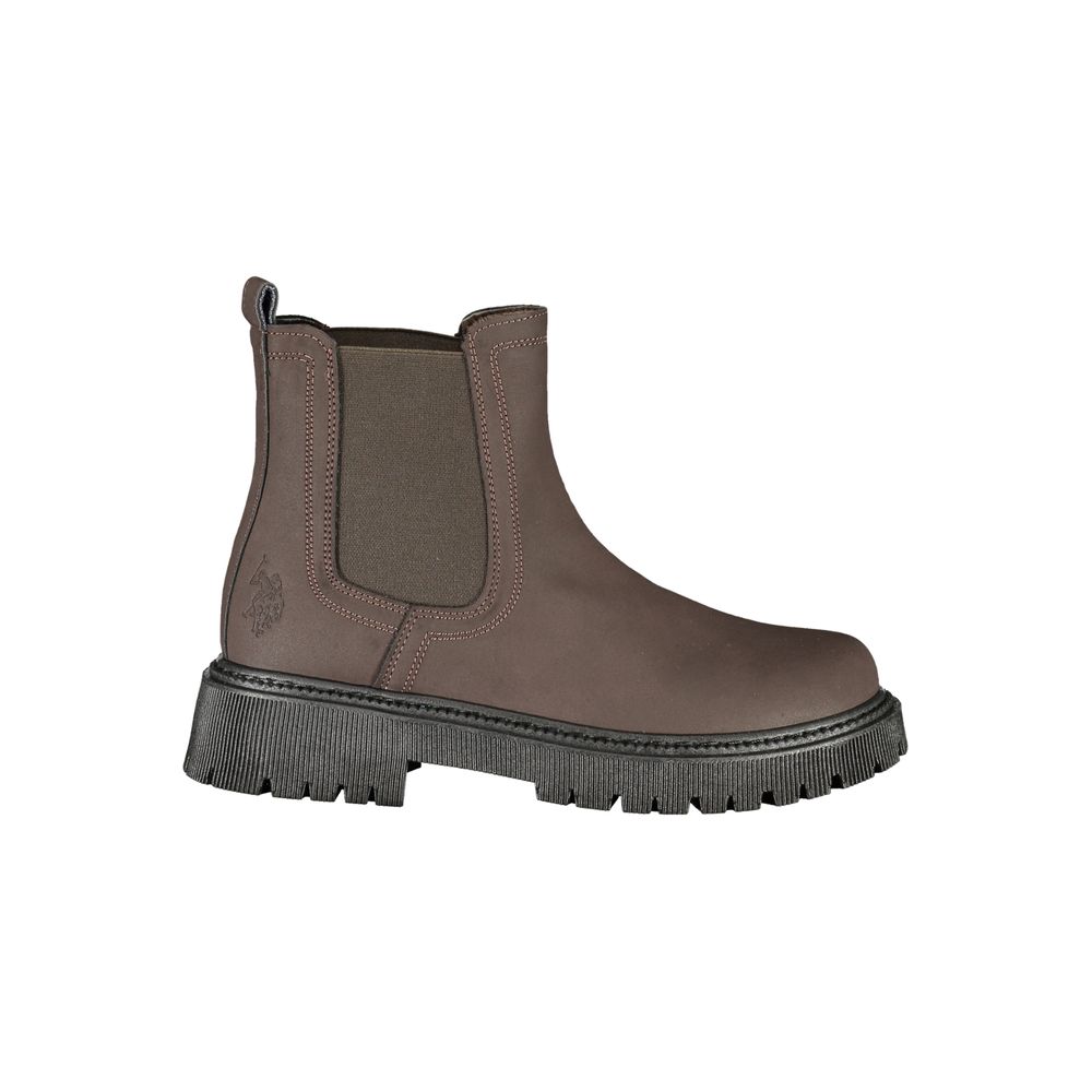 U.S. POLO ASSN. Brown Polyethylene Ankle Boots