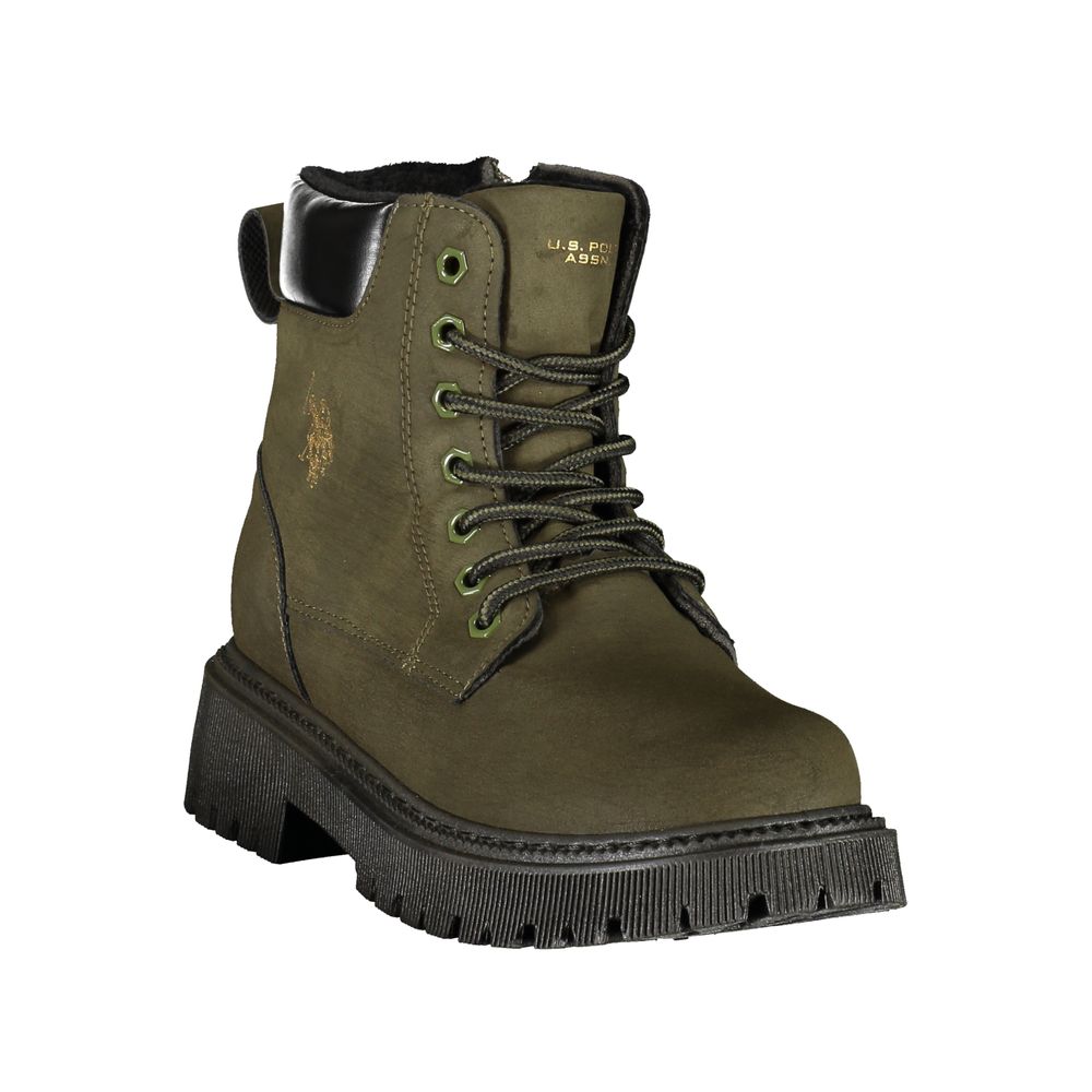 U.S. POLO ASSN. Green Polyester Ankle Boots