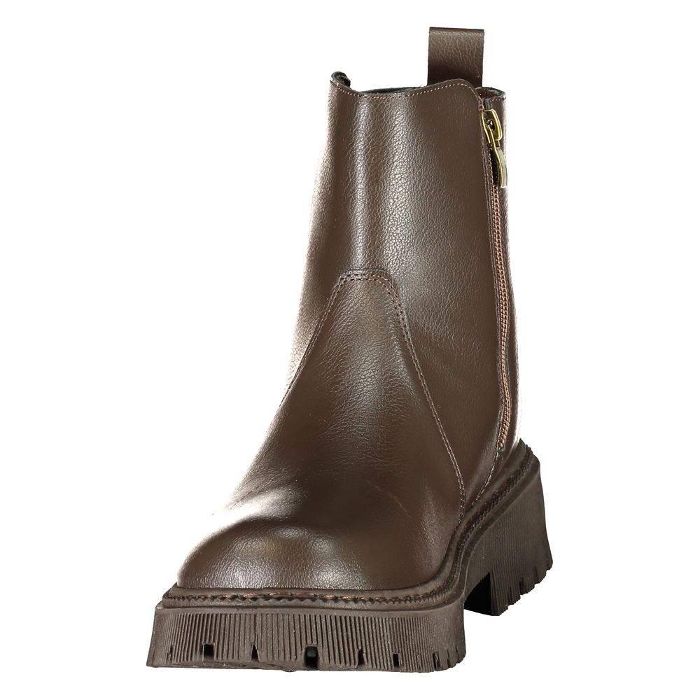 U.S. POLO ASSN. Brown Polyethylene Ankle Boots