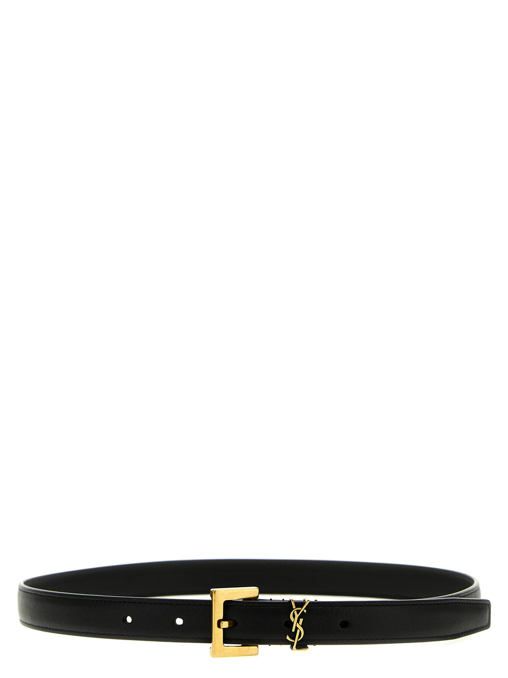 Saint Laurent Black Calfskin Regular Belt