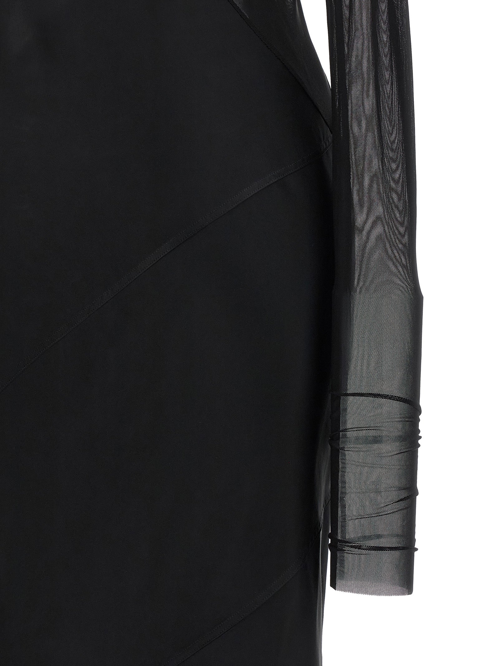 Rick Owens Black Nylon Long Dress