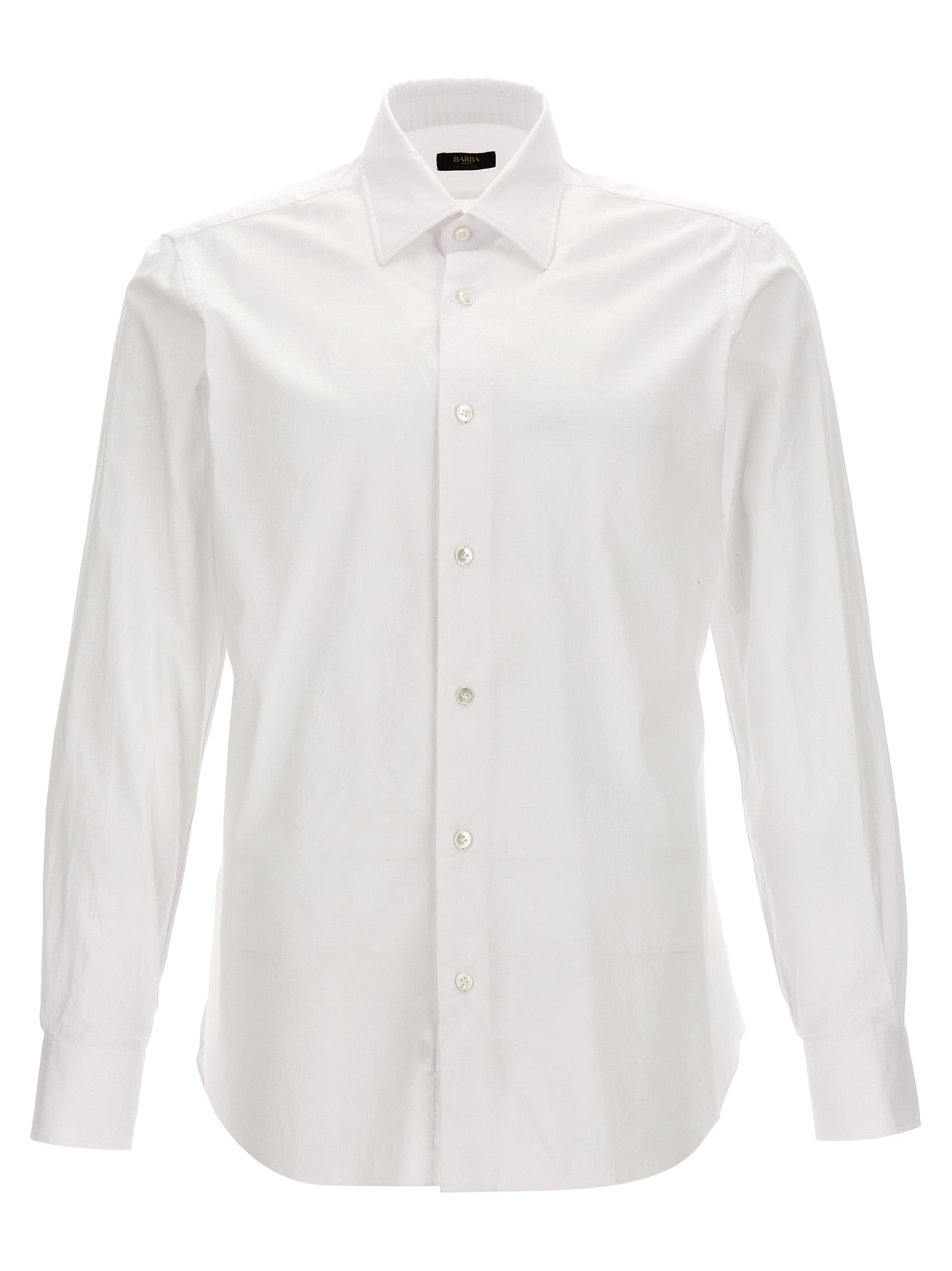 Barba Napoli White Cotton Blouse
