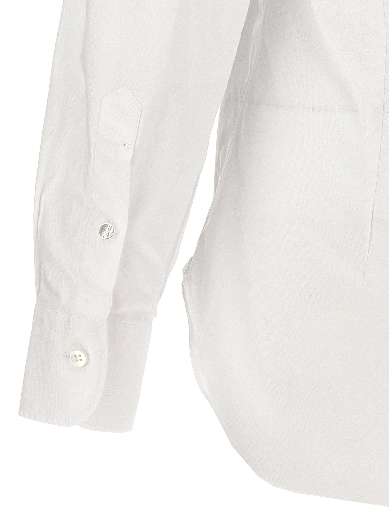 Barba Napoli White Cotton Blouse