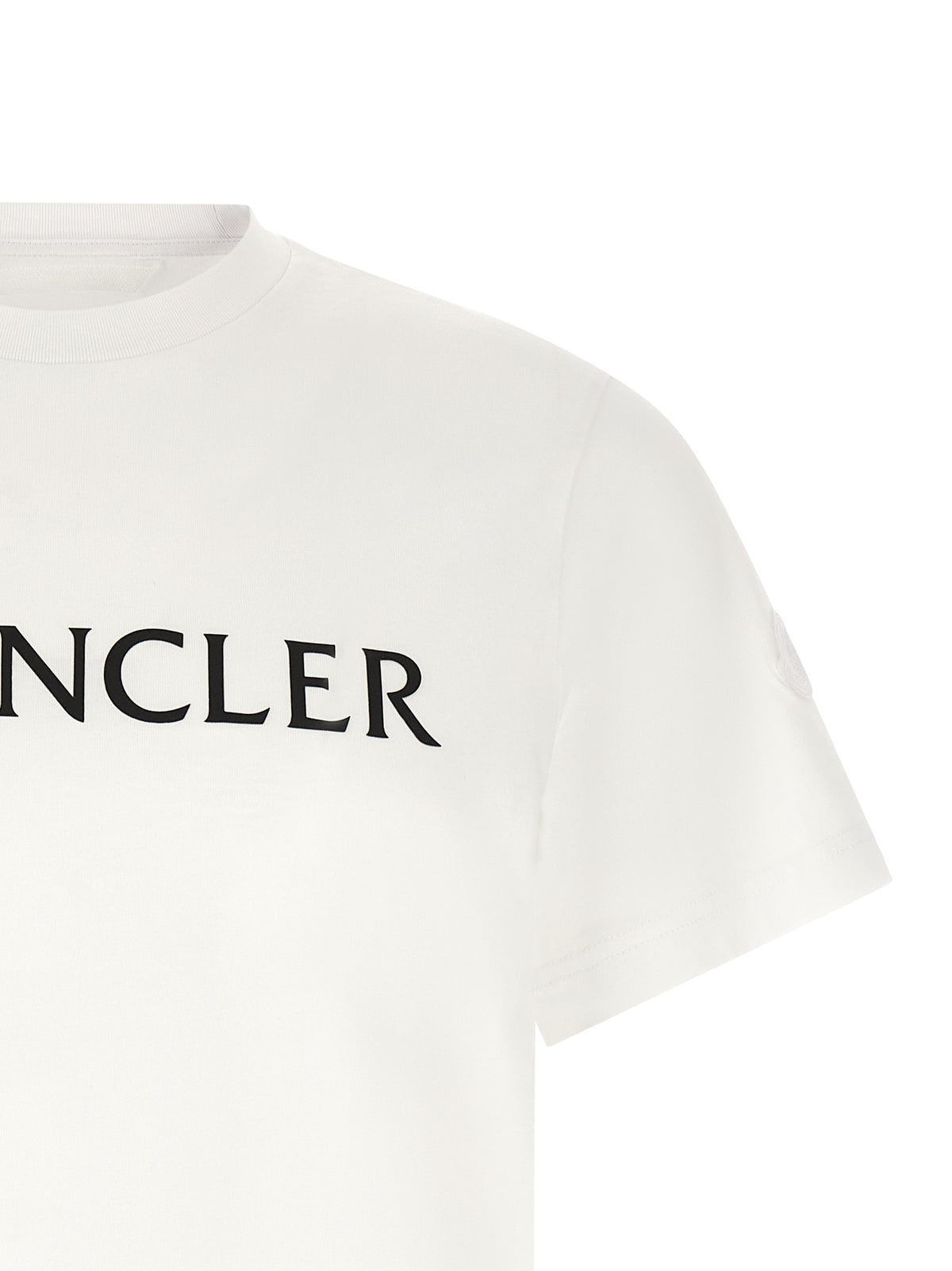 Moncler T-Shirt aus weißer Baumwolle
