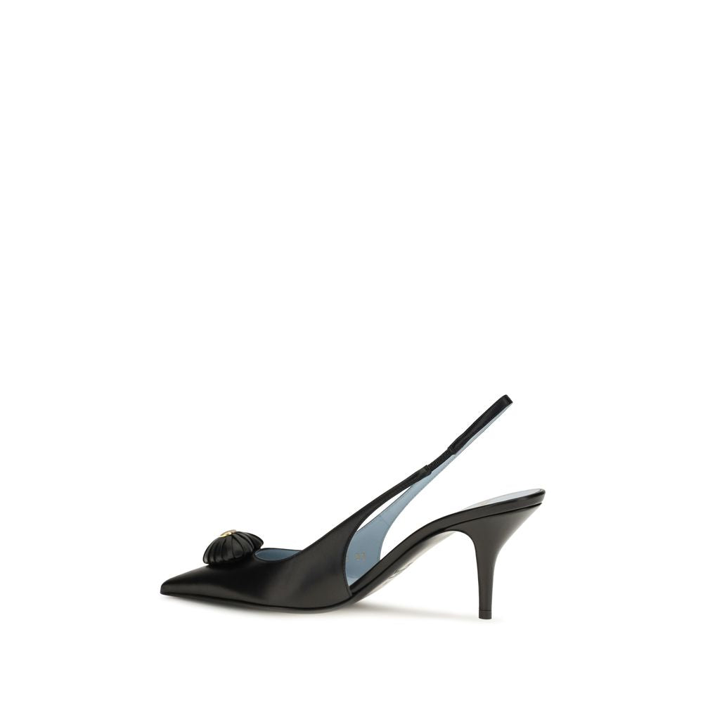 Valentino Garavani Schwarze Kalbsleder Bos Taurus Pumps mit hohem Absatz