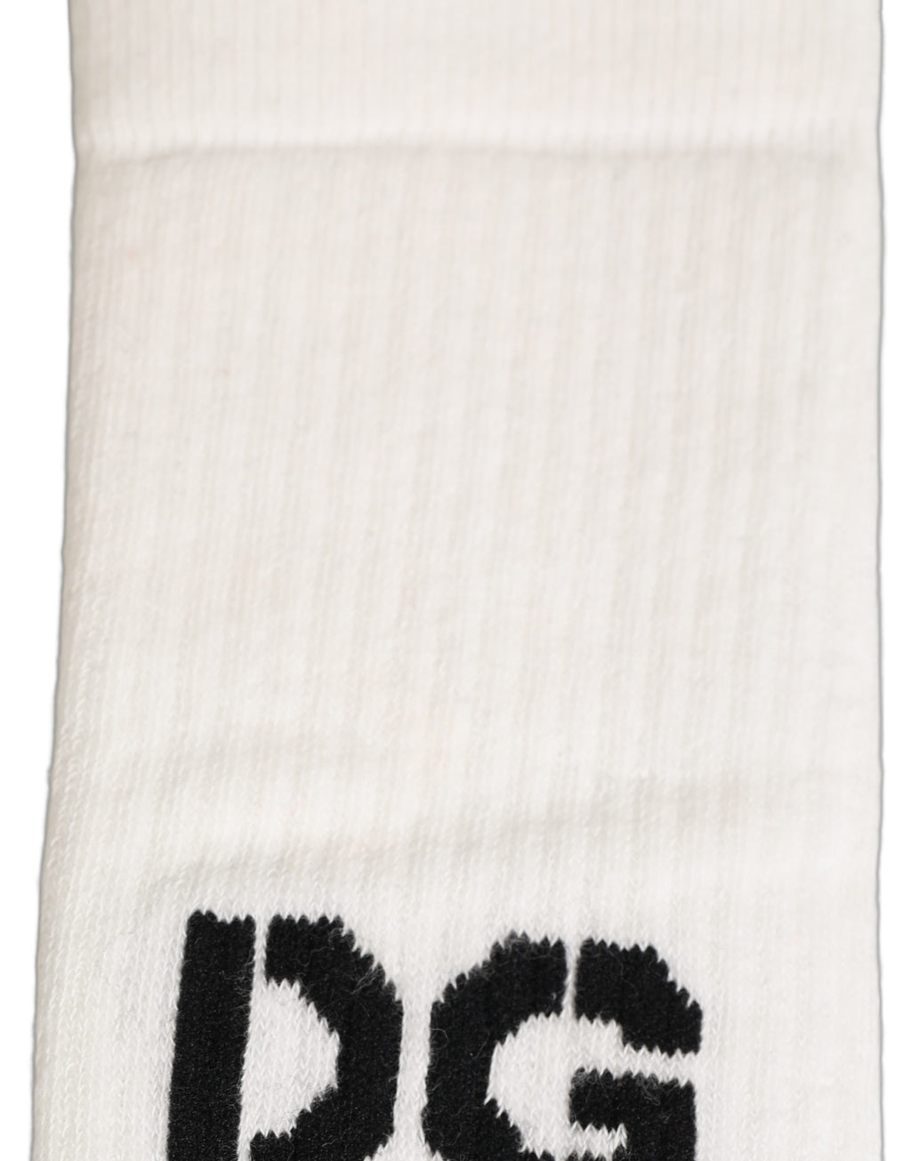 Dolce & Gabbana Men White Cotton Over The Calf Accessory Socks