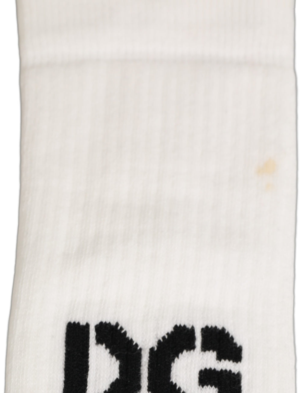 Dolce & Gabbana Men White Cotton Over The Calf Accessory Socks