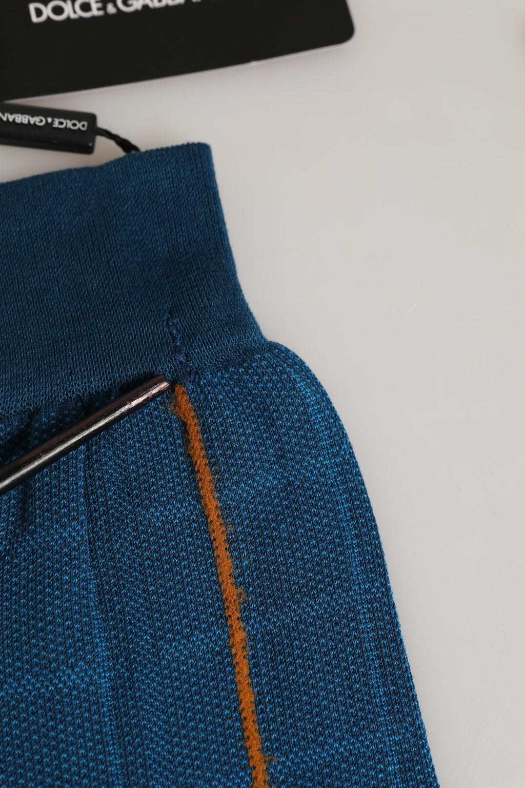 Dolce & Gabbana Herren blaue Socken aus Baumwoll-Stretch (wadenhoch)
