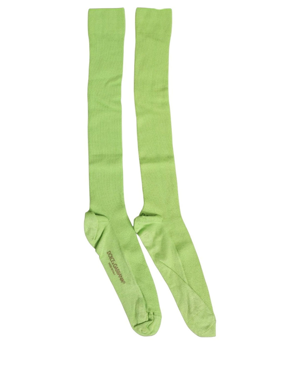 Dolce & Gabbana Men Green Viscose Over The Calf Accessory Socks