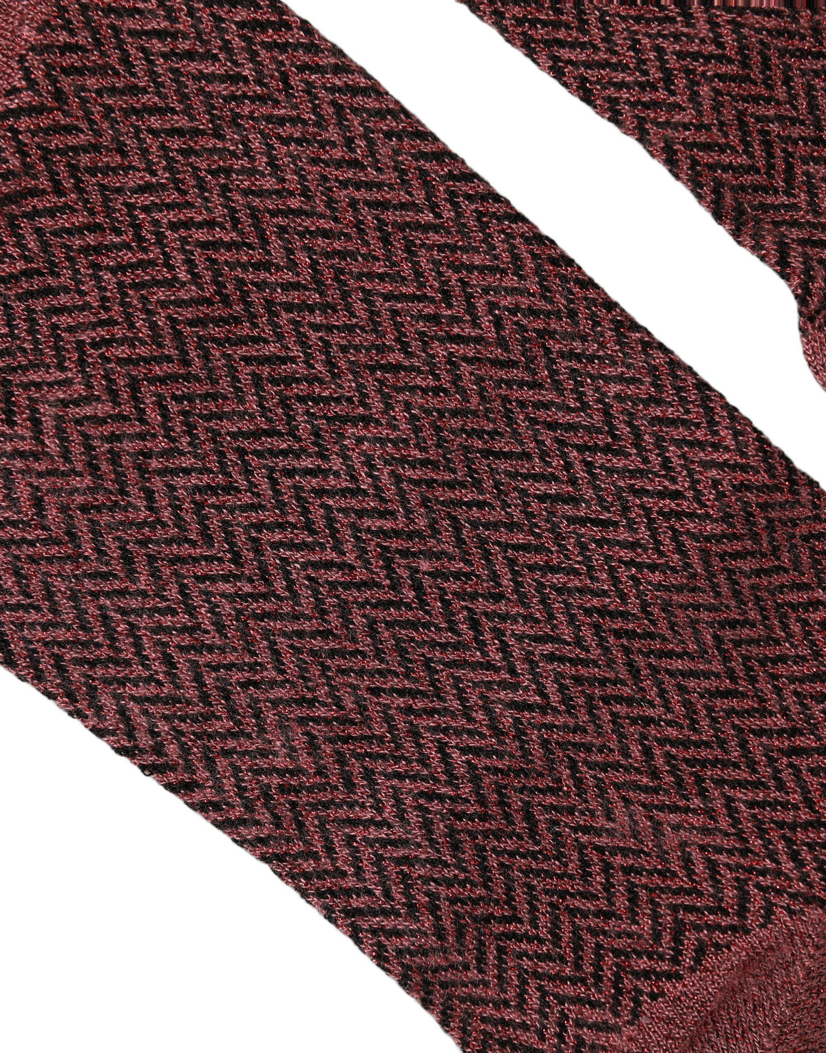 Dolce & Gabbana Burgund Viskose Wadenhohe Socken