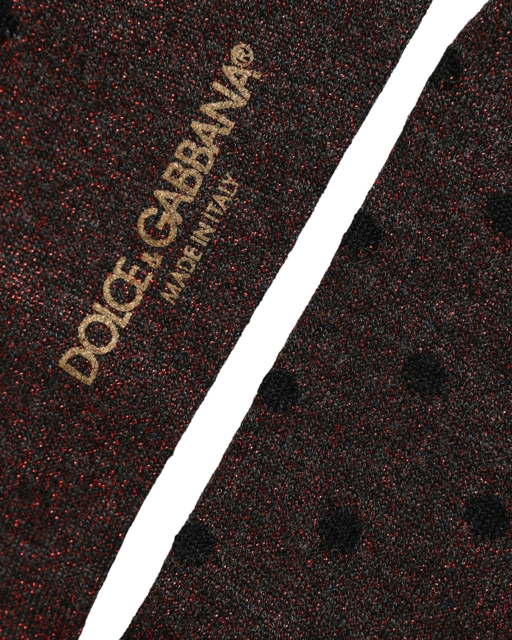 Dolce & Gabbana Braune gepunktete kniehohe Socken