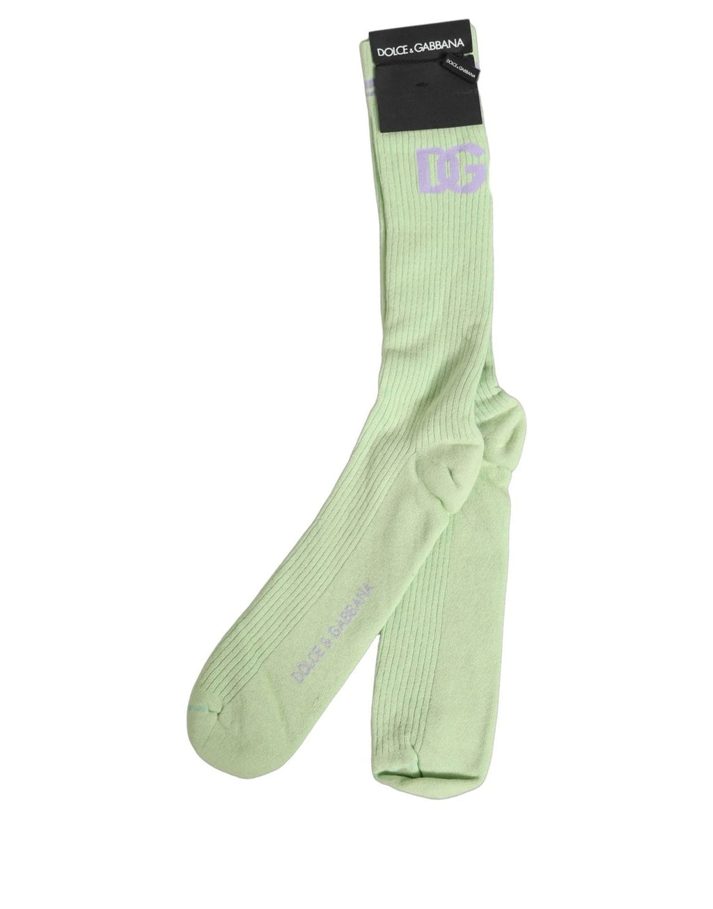 Dolce & Gabbana Herren hellgrüne Logo-Accessoire-Socken über die Wade