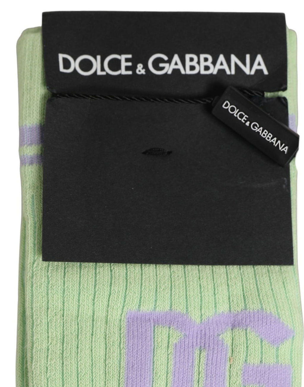 Dolce & Gabbana Herren hellgrüne Logo-Accessoire-Socken über die Wade