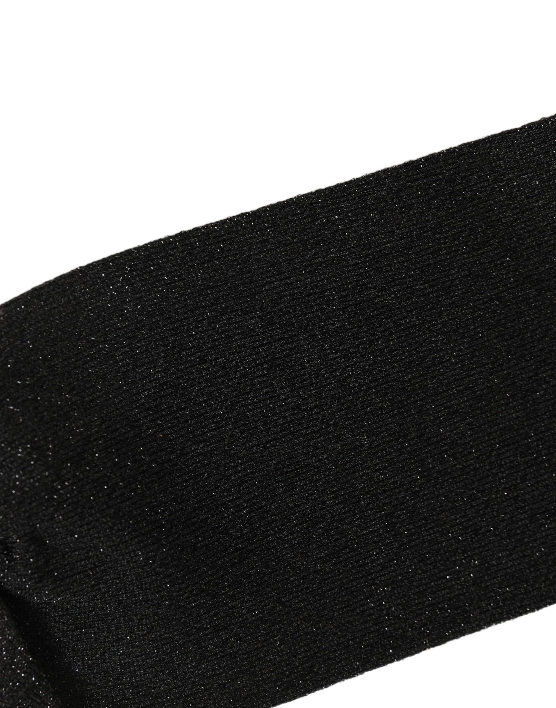 Dolce & Gabbana Men Black Viscose Mid Calf Accessory Socks