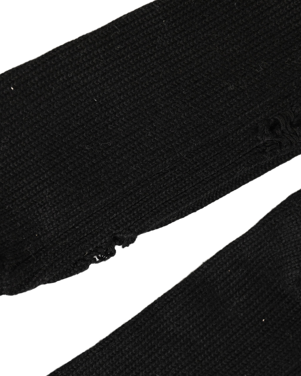 Dolce & Gabbana Black Cotton Distressed Mid Calf Accessory Socks